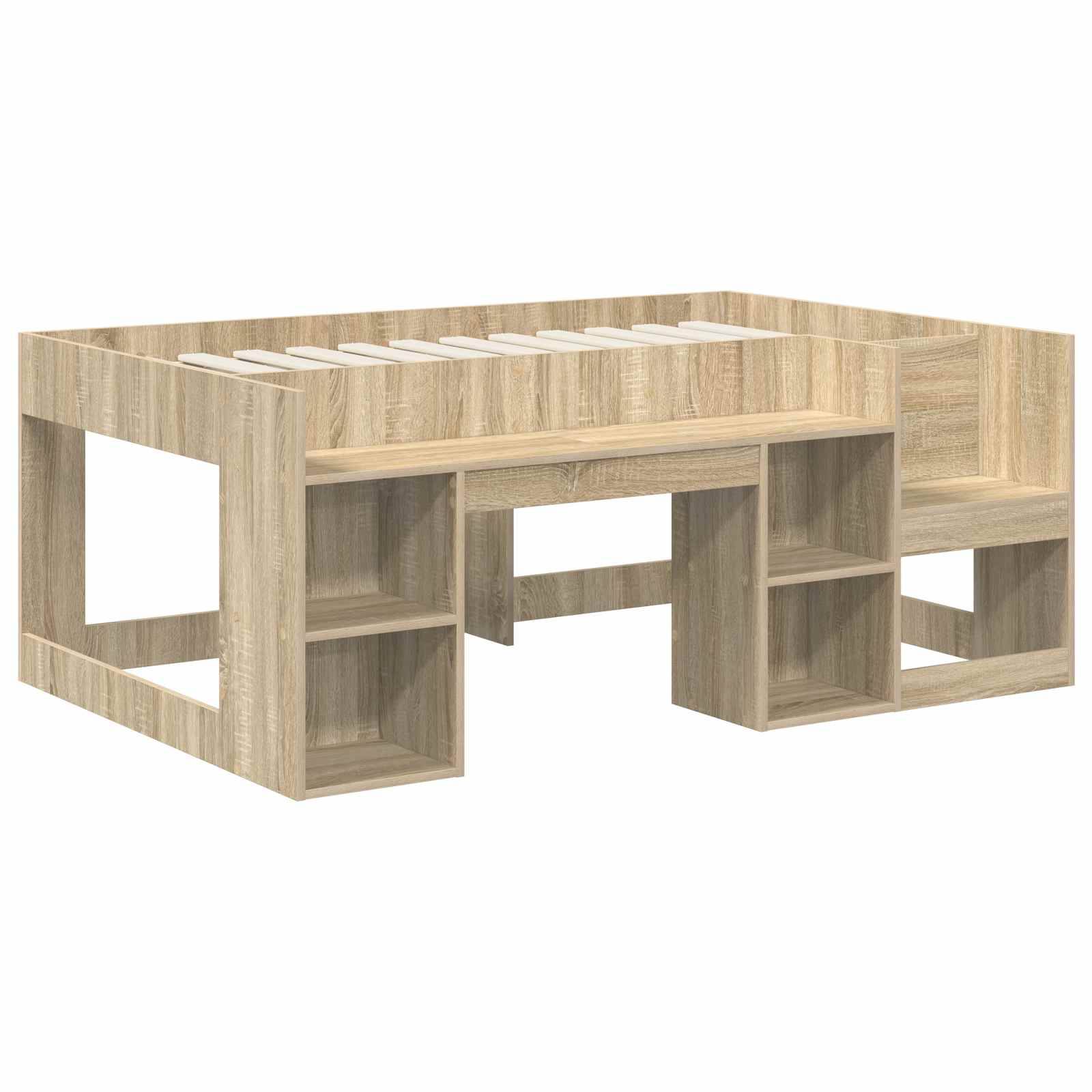 vidaXL Kinderbettgestell mit Stauraum Sonoma-Eiche 80 x 160 cm
