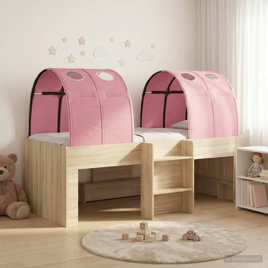 vidaXL Bett mit Tunnel 4 pcs Sonoma und Pink Holzwerkstoff