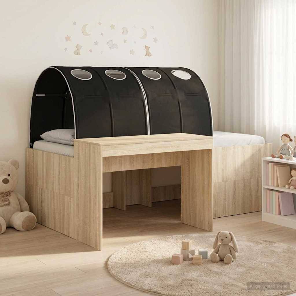 vidaXL Hochbett mit Schreibtisch für Kinder 3 Stk. Holzwerkstoff