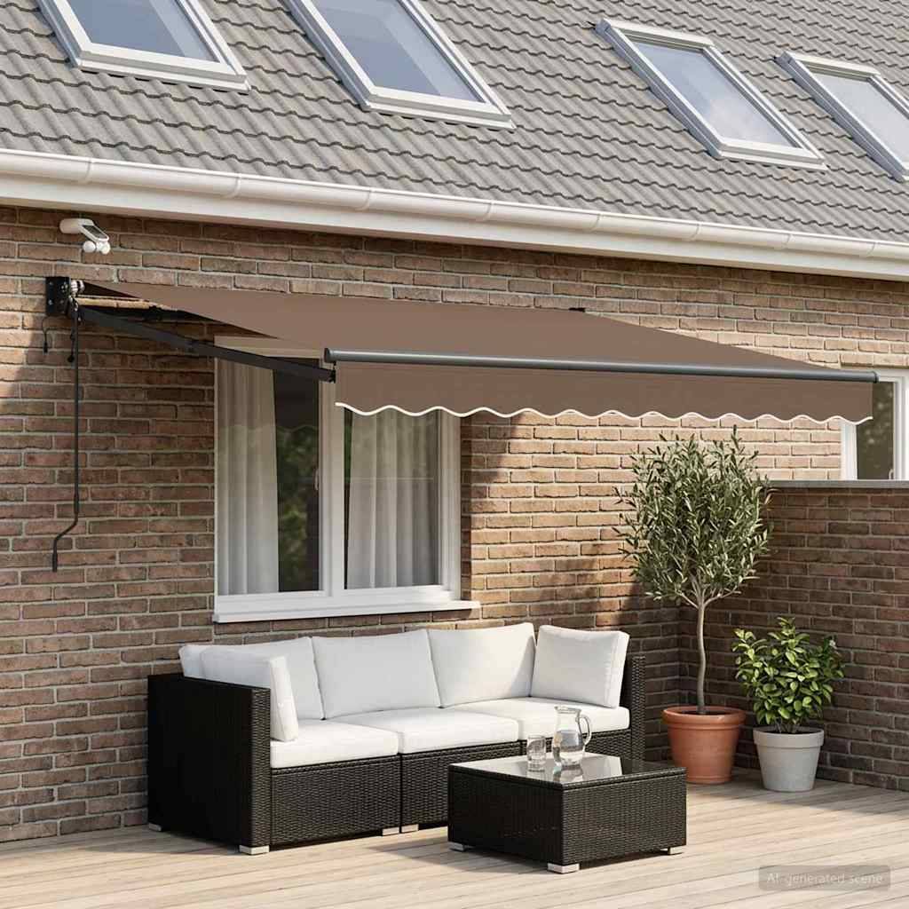 vidaXL Elektrische ausziehbare Markise Taupe