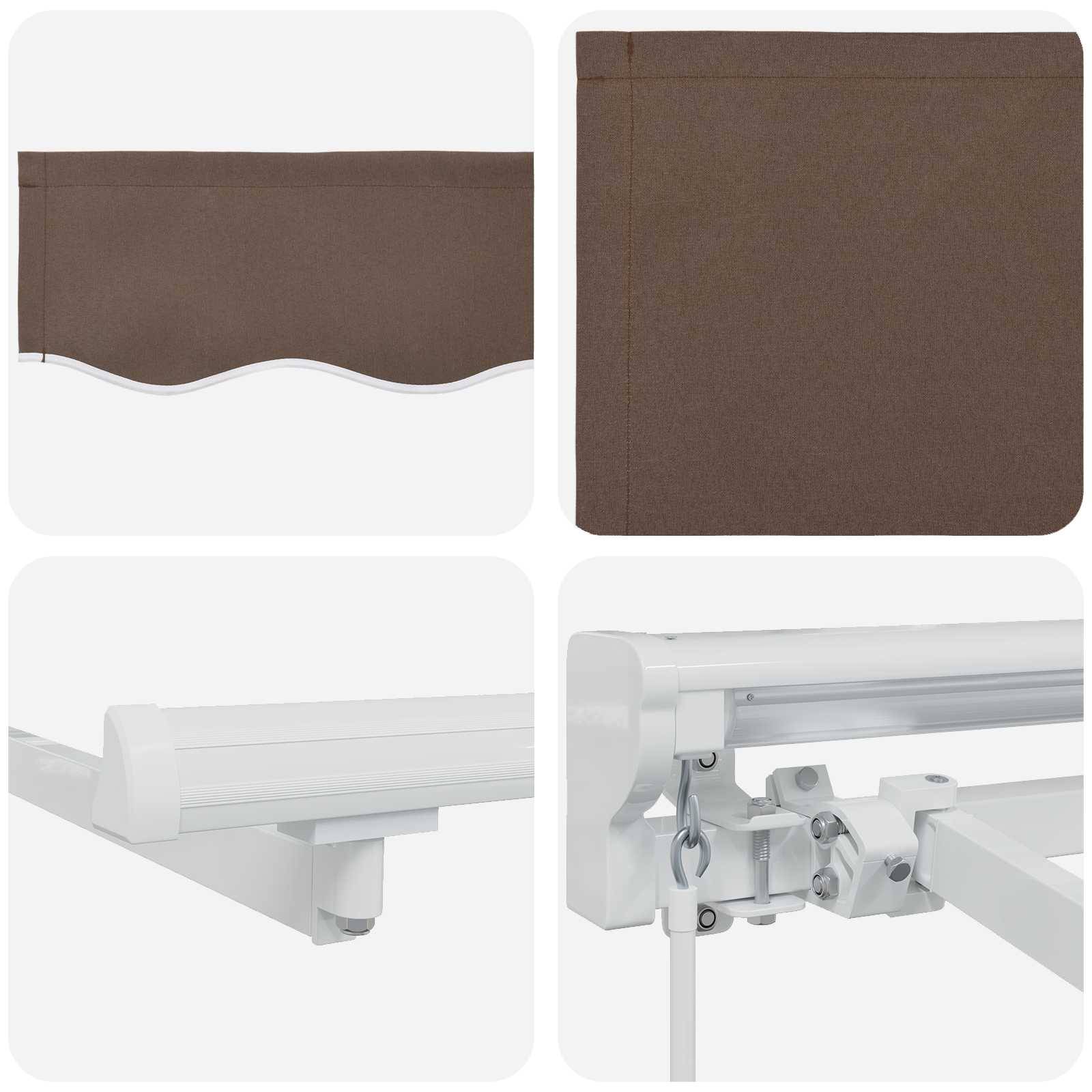 vidaXL Manuell einziehbare Markise Taupe 4,5 x 3,5 m