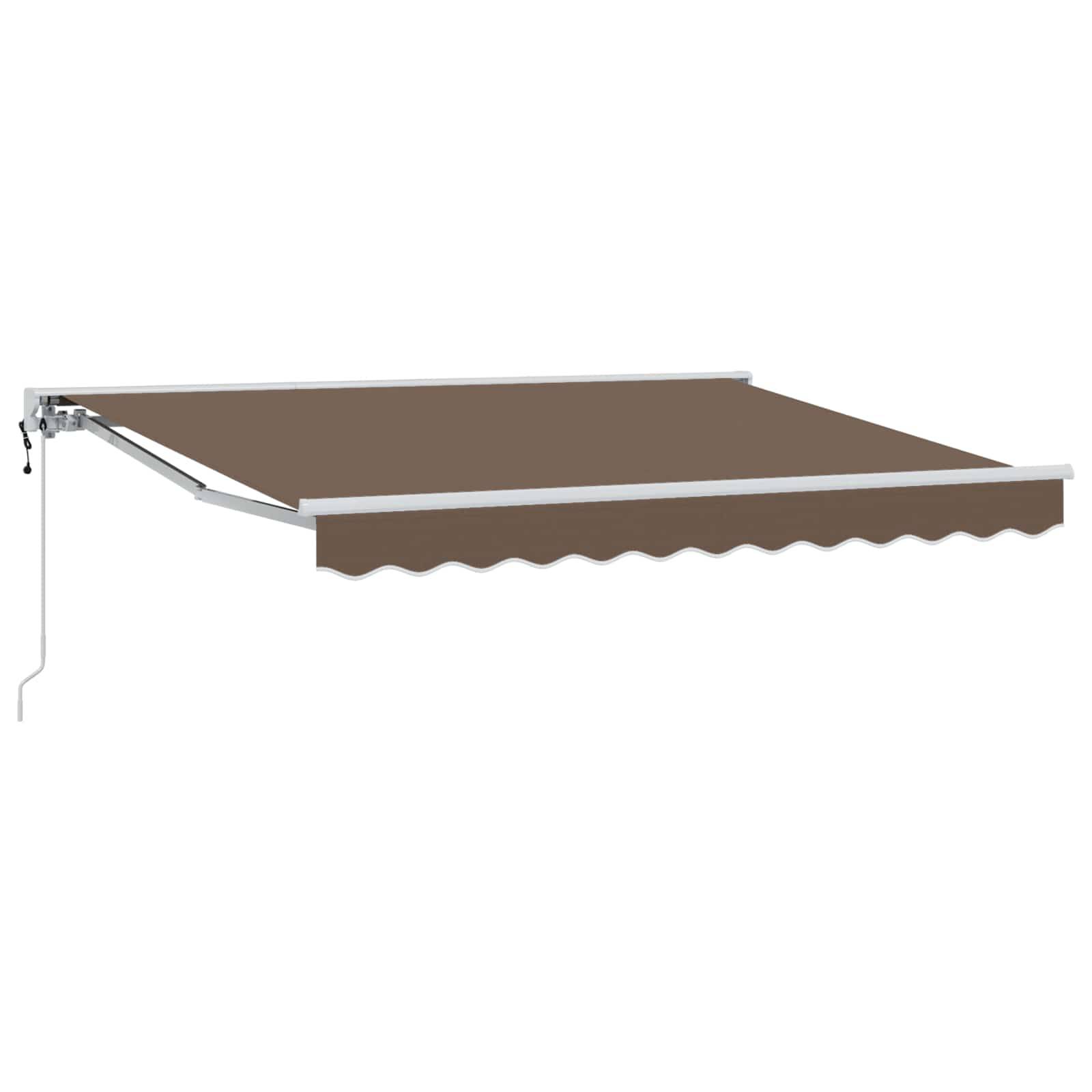 vidaXL Einziehbare Markise Taupe 4 x 2 m Polyester und Aluminium