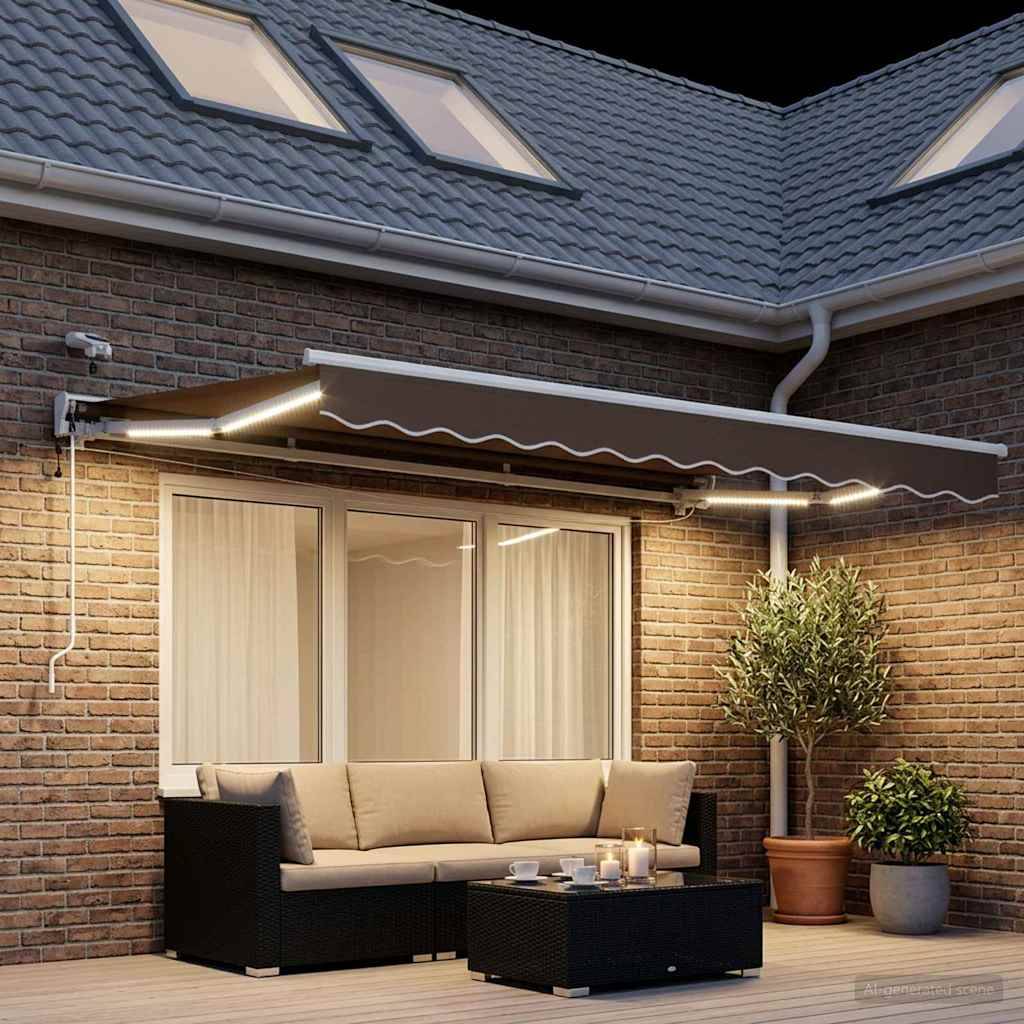 vidaXL Elektrische ausziehbare Markise Taupe 3 x 2,5 m