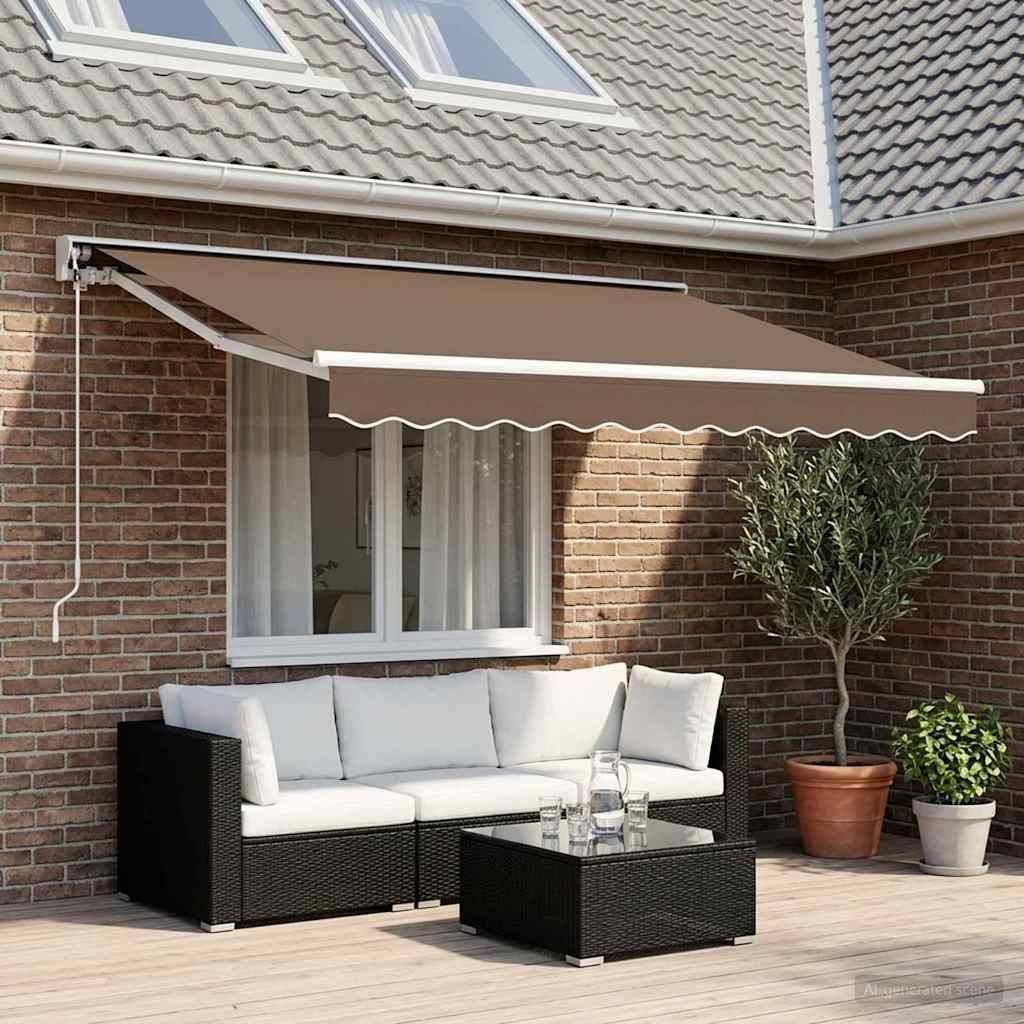 vidaXL Elektrische ausziehbare Markise Taupe 3 x 2,5 m