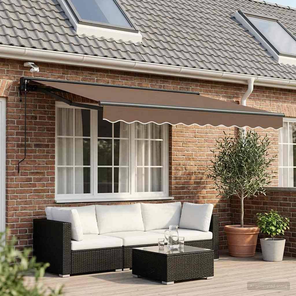 vidaXL Elektrische ausziehbare Markise Taupe 3 x 2,5 m