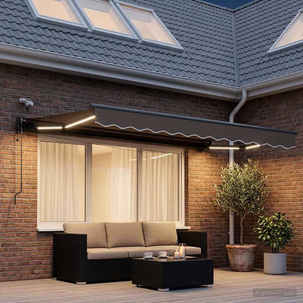 vidaXL Elektrische ausziehbare Markise Taupe 3 x 2,5 m