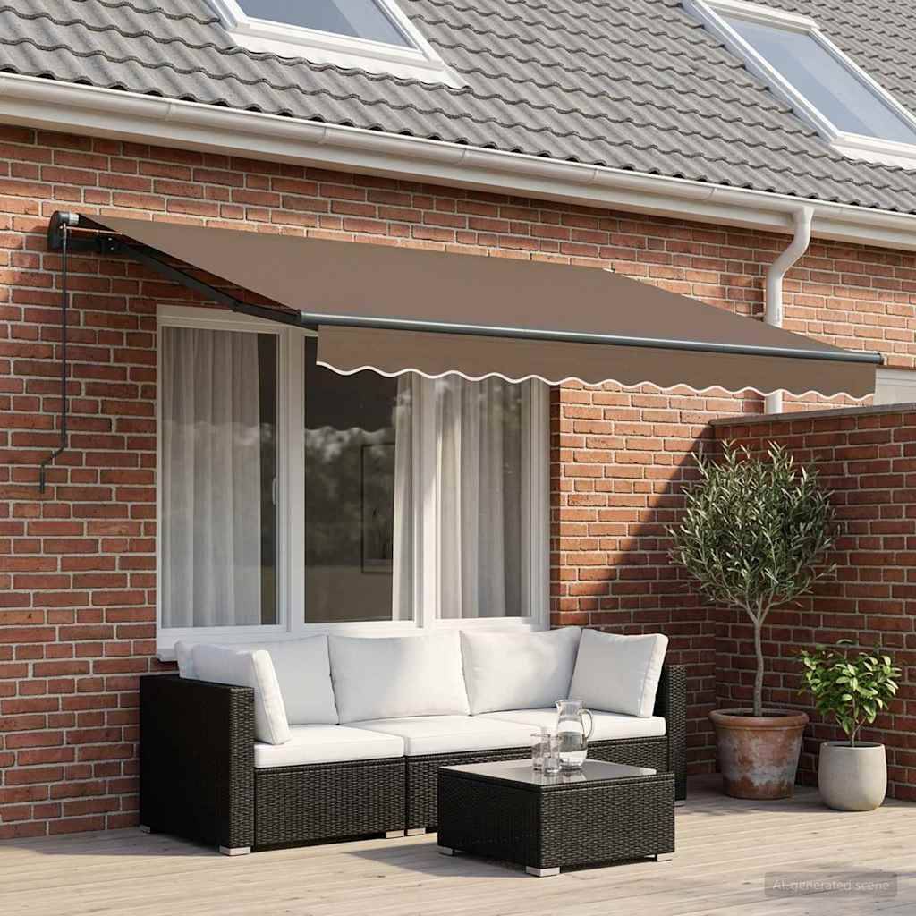 vidaXL Einziehbare Markise Taupe 2,5 x 2 m Stoff