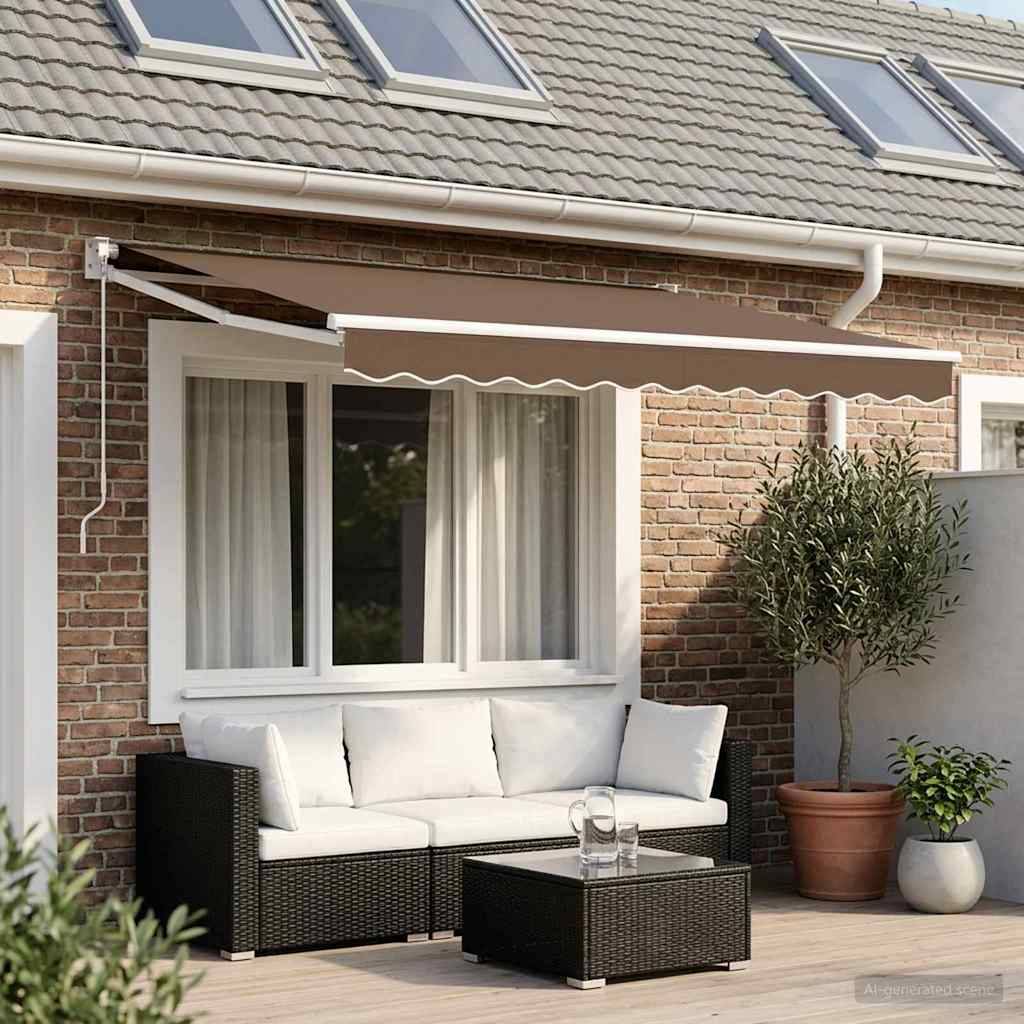 vidaXL Ausziehbare Markise Taupe 3,5 x 2,5 m