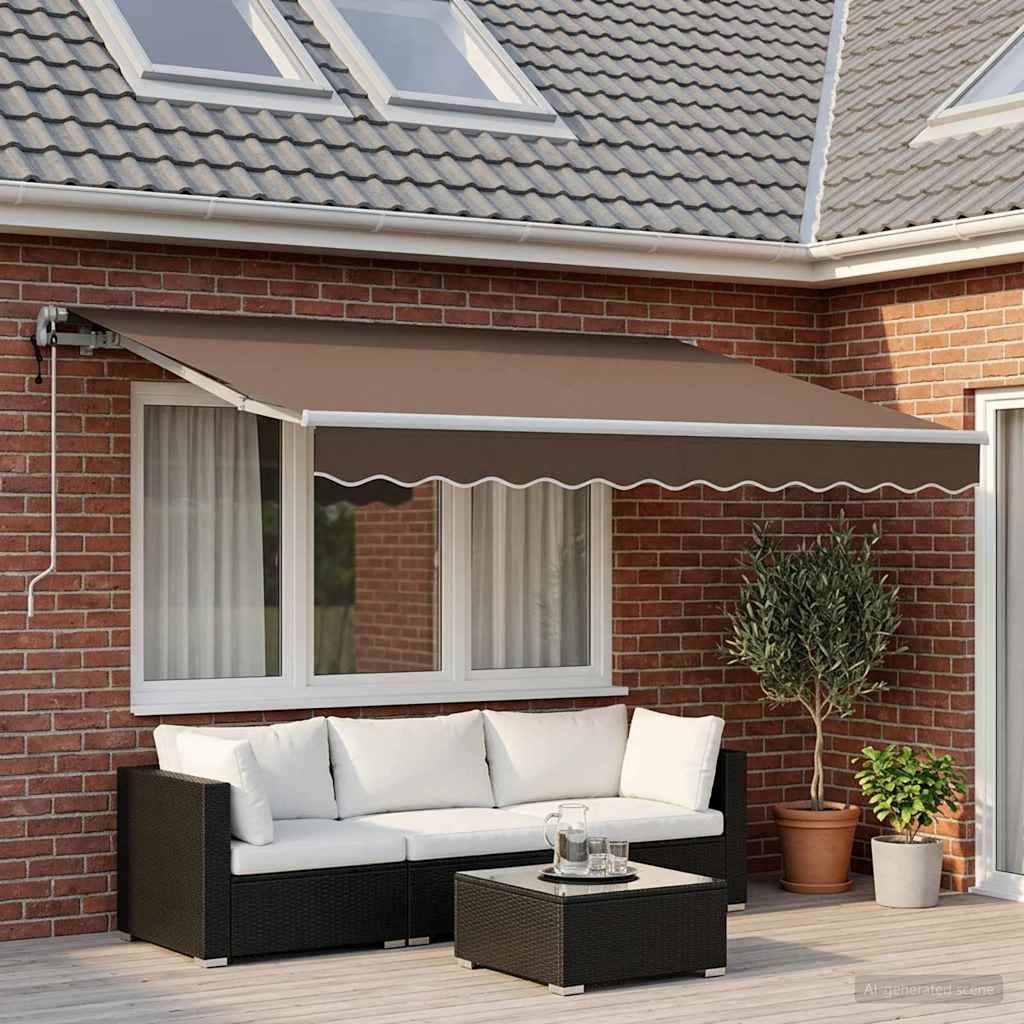 vidaXL Ausziehbare Markise Taupe 300 x 250 cm Stoff und Aluminium