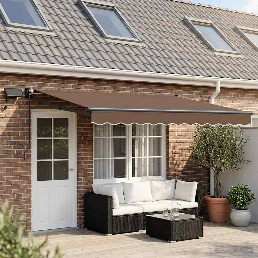 vidaXL Manuelle Gelenkarmmarkise mit LEDs Taupe