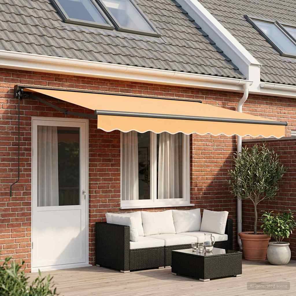 vidaXL Manuell einziehbare Markise Sand 4,5 x 3,5 m