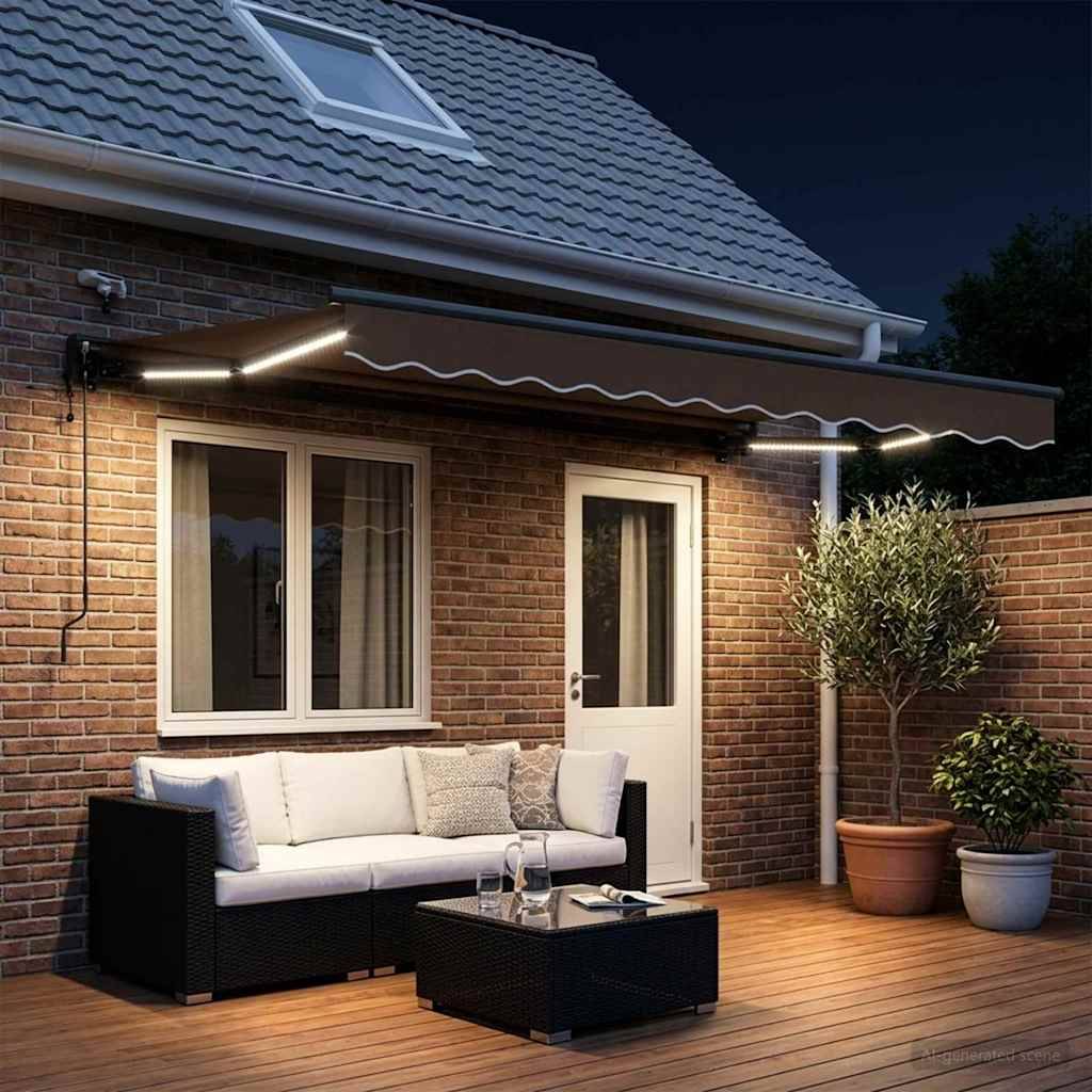 vidaXL Elektrische ausziehbare Markise Taupe 4 x 3 m