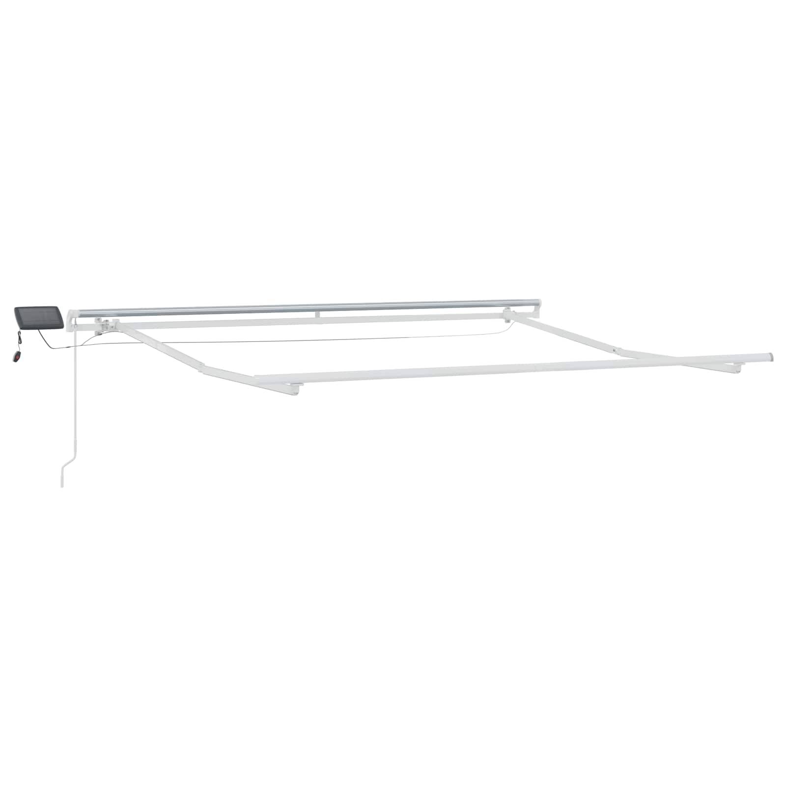vidaXL Ausziehbare Markise Taupe 450 x 350 cm Stoff und Aluminium