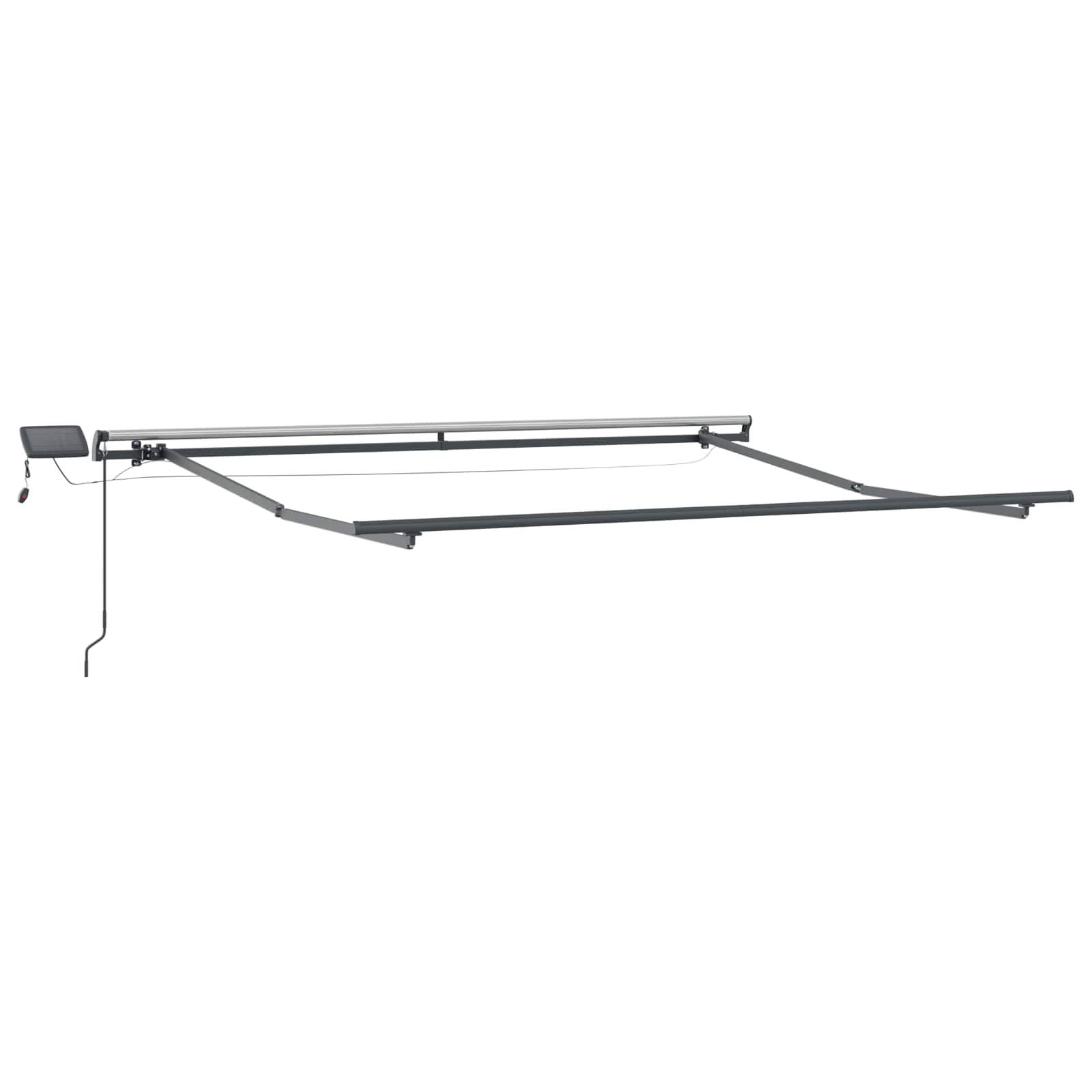 vidaXL Ausziehbare Markise Taupe 450 x 350 cm Stoff und Aluminium