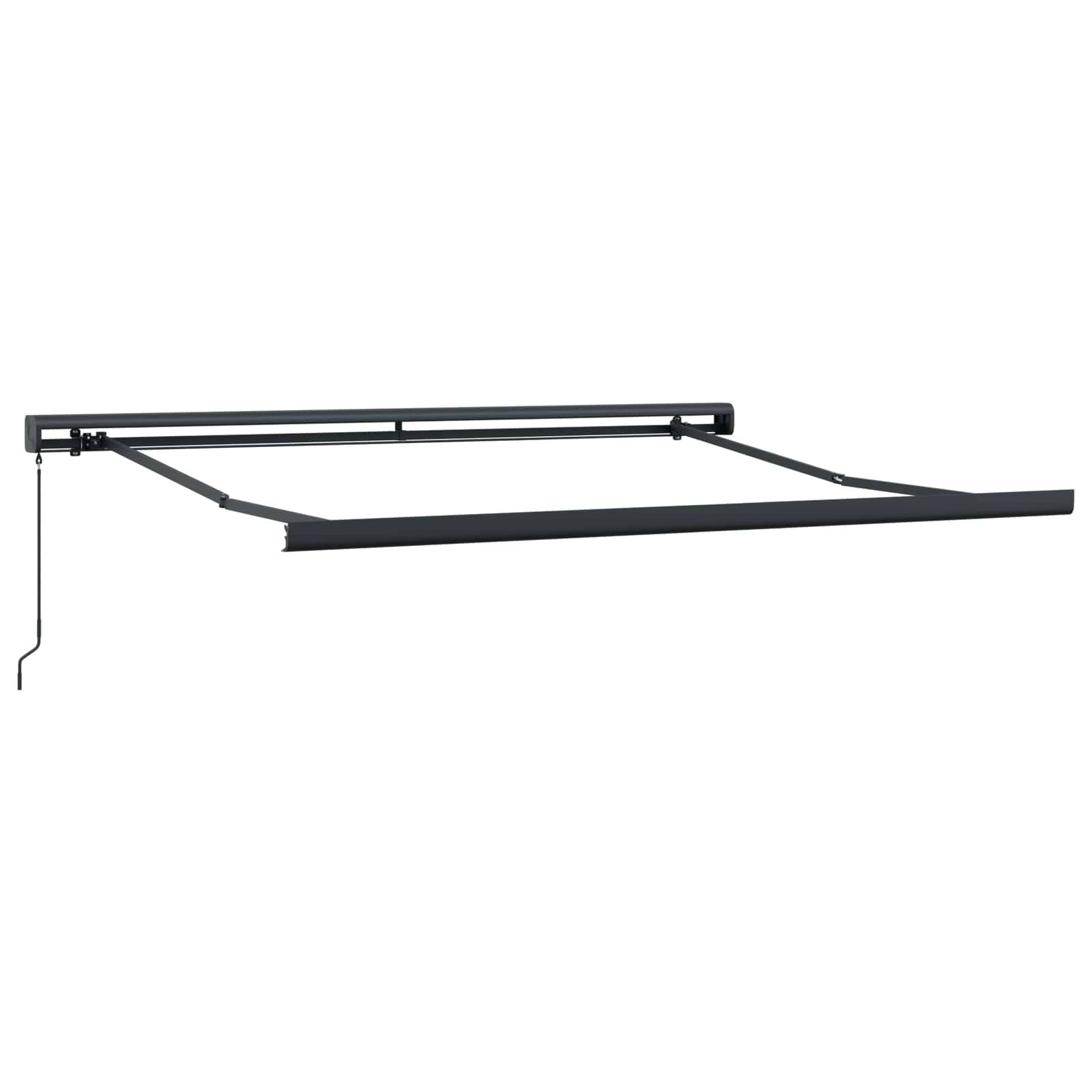 vidaXL Ausziehbare Markise Taupe 350 x 250 cm Leinen und Aluminium