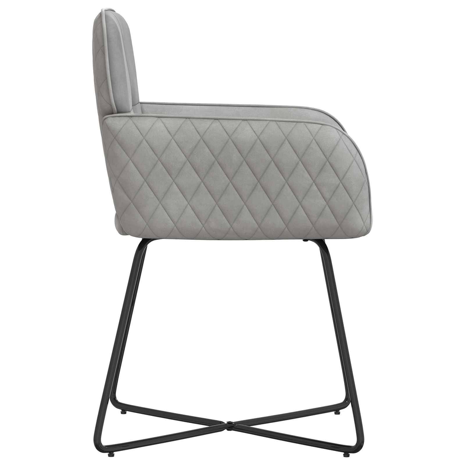 vidaXL Esszimmerstühle 2 pcs Samt (V) Hellgrau 59 x 56,5 x 86 cm