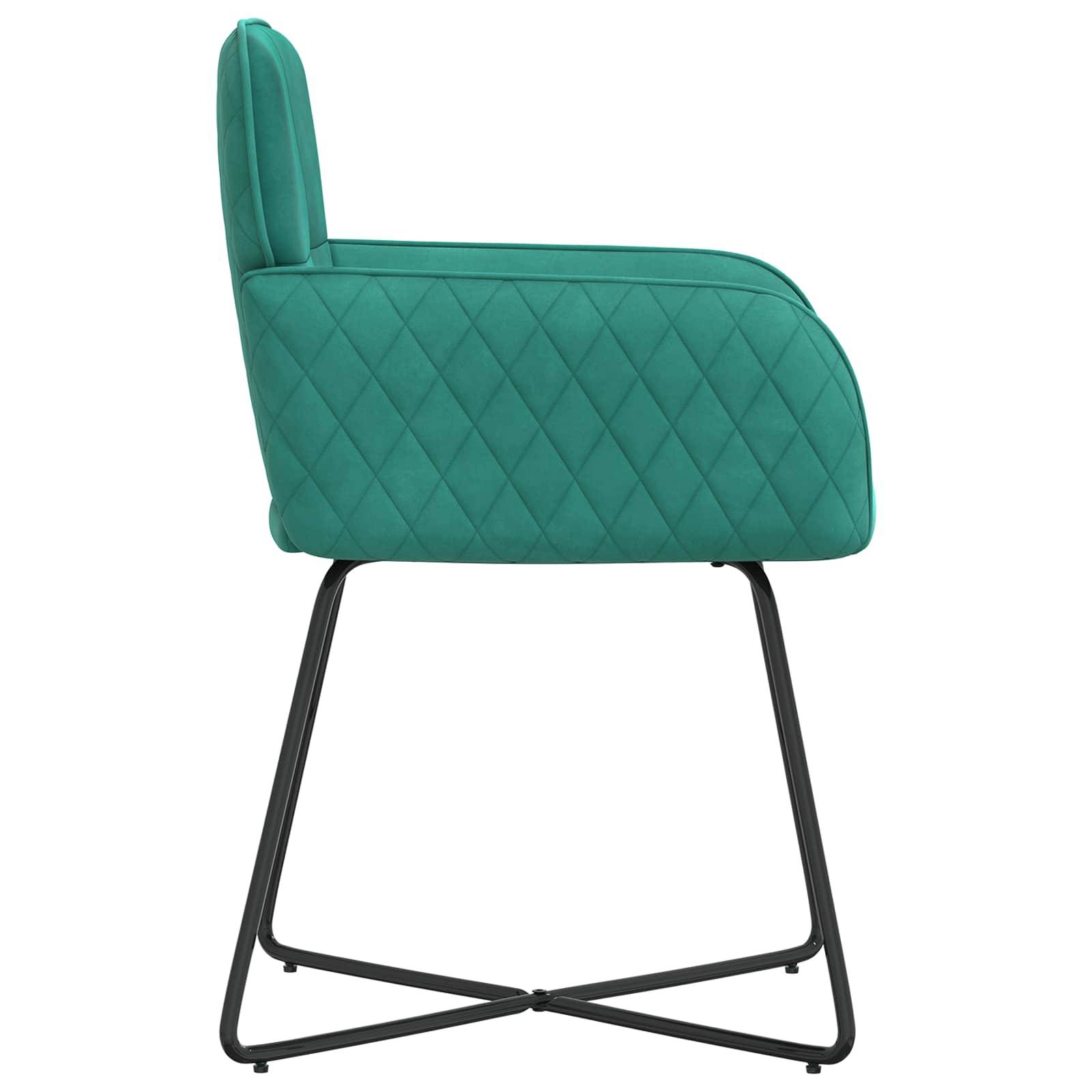 vidaXL Esszimmerstühle 2 pcs Samt (V) Türkis 59 x 56,5 x 86 cm
