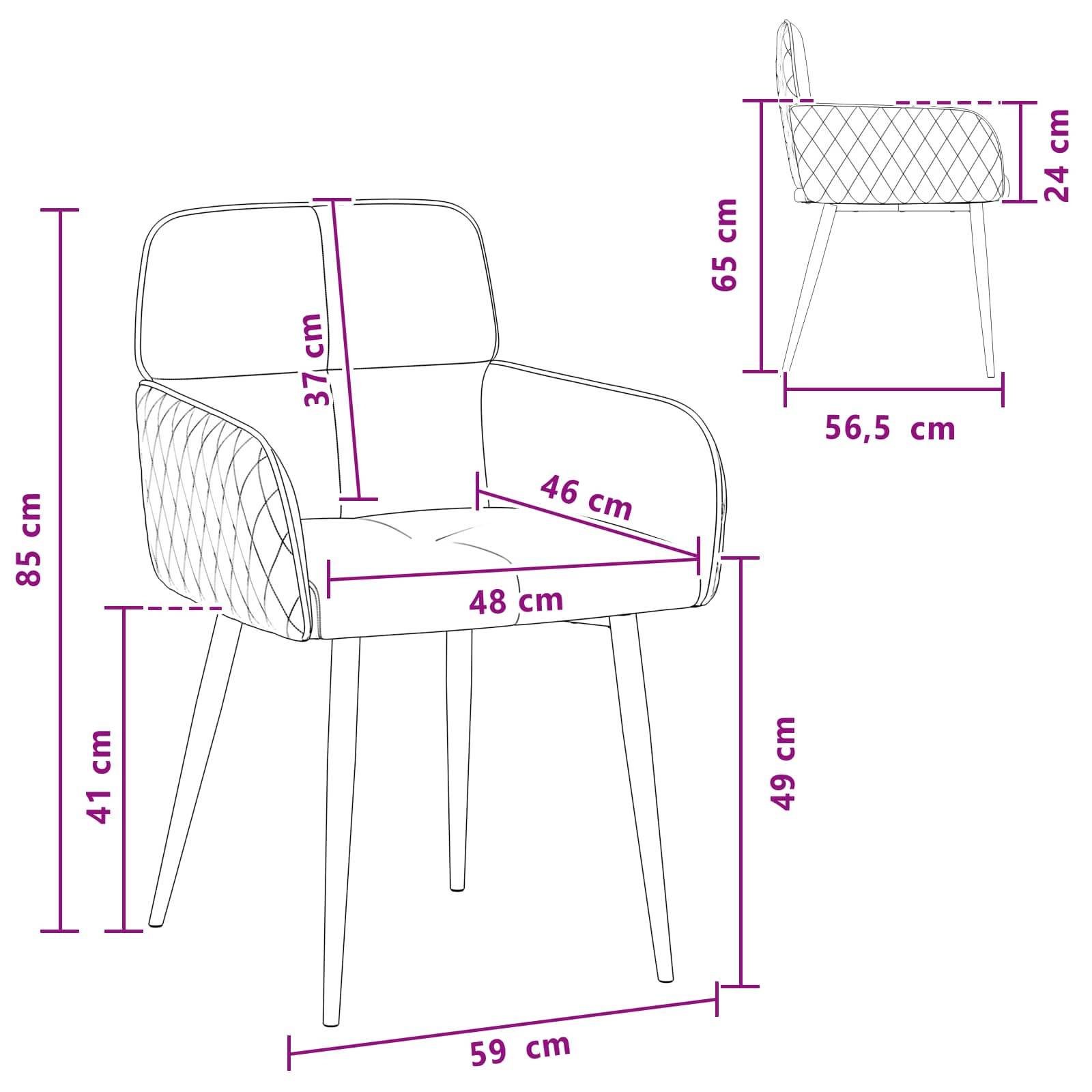 vidaXL Esszimmerstühle 2 pcs Kunstwildleder Olivegrün