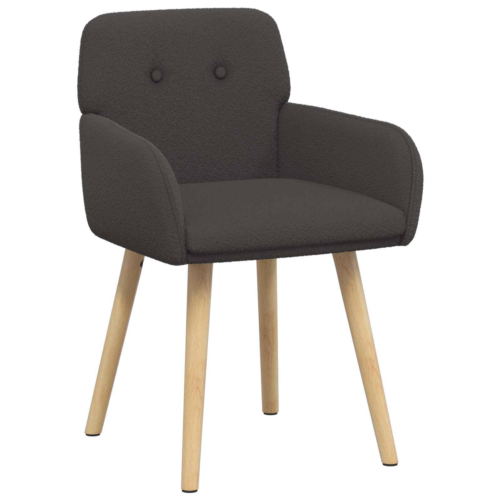 vidaXL Esszimmerstühle 4 pcs Bouclé Dunkelgrau 59 x 57 x 85 cm