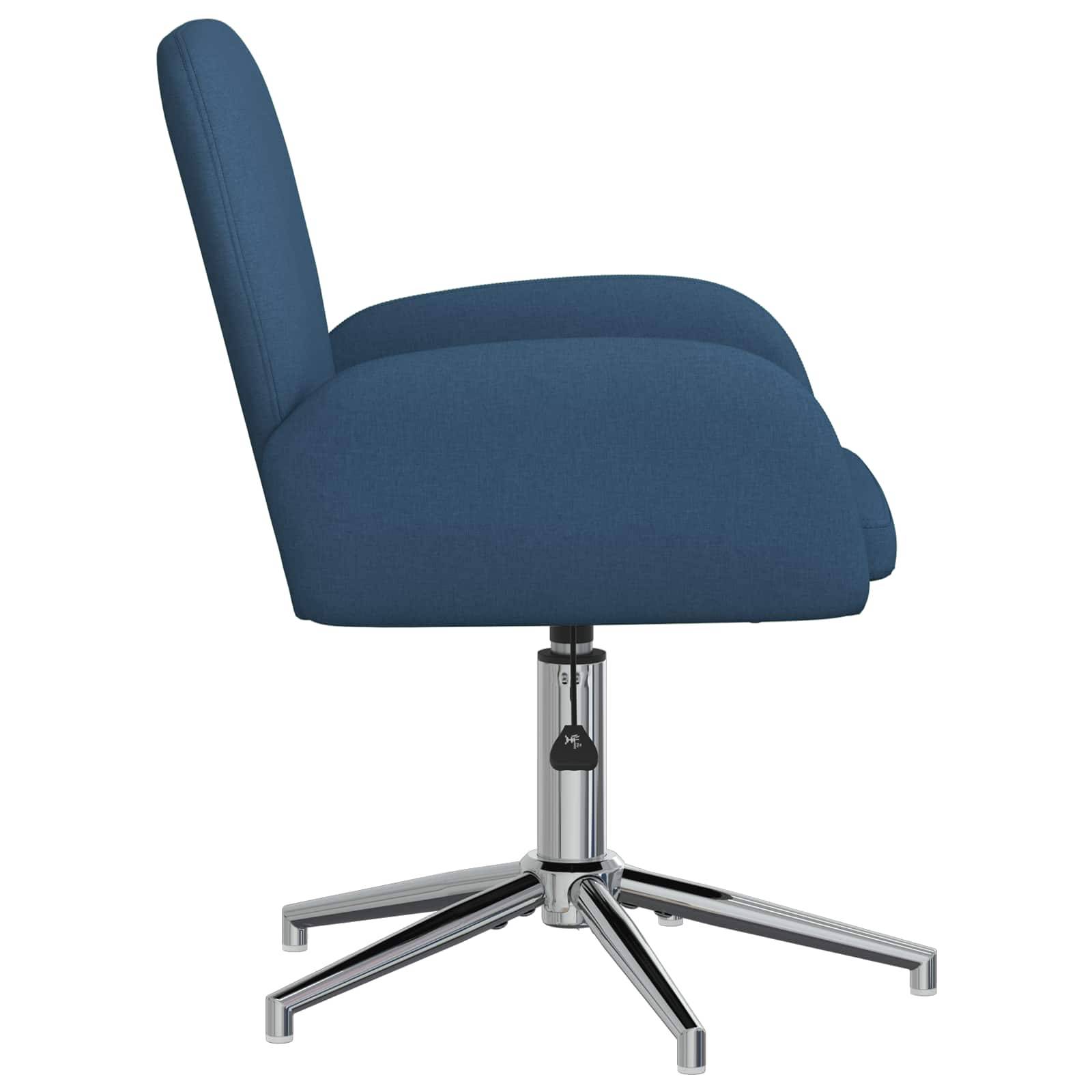 vidaXL Drehstühle 2 Stk. 54 x 58 x 90 cm Blau Stoff