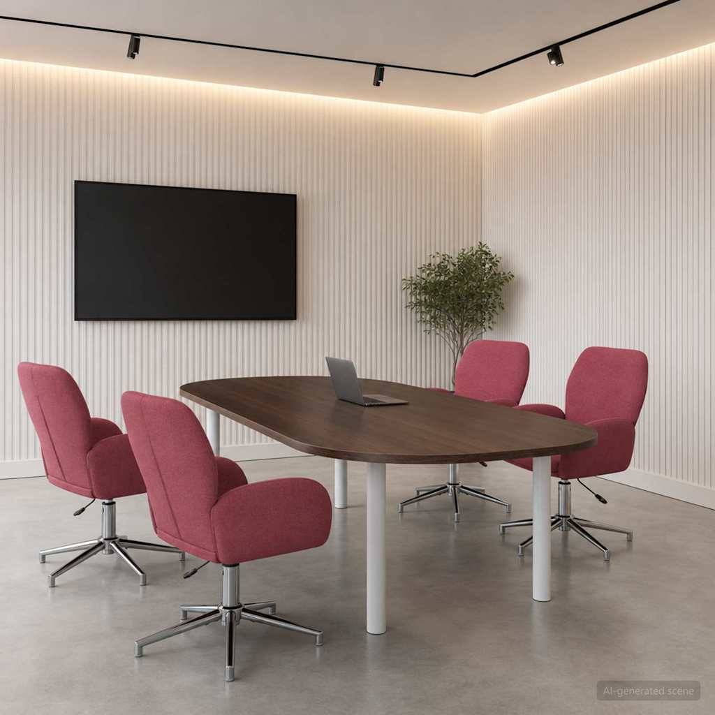 vidaXL Drehstühle 4 Stk. 54 x 58 x 90 cm Weinrot Stoff