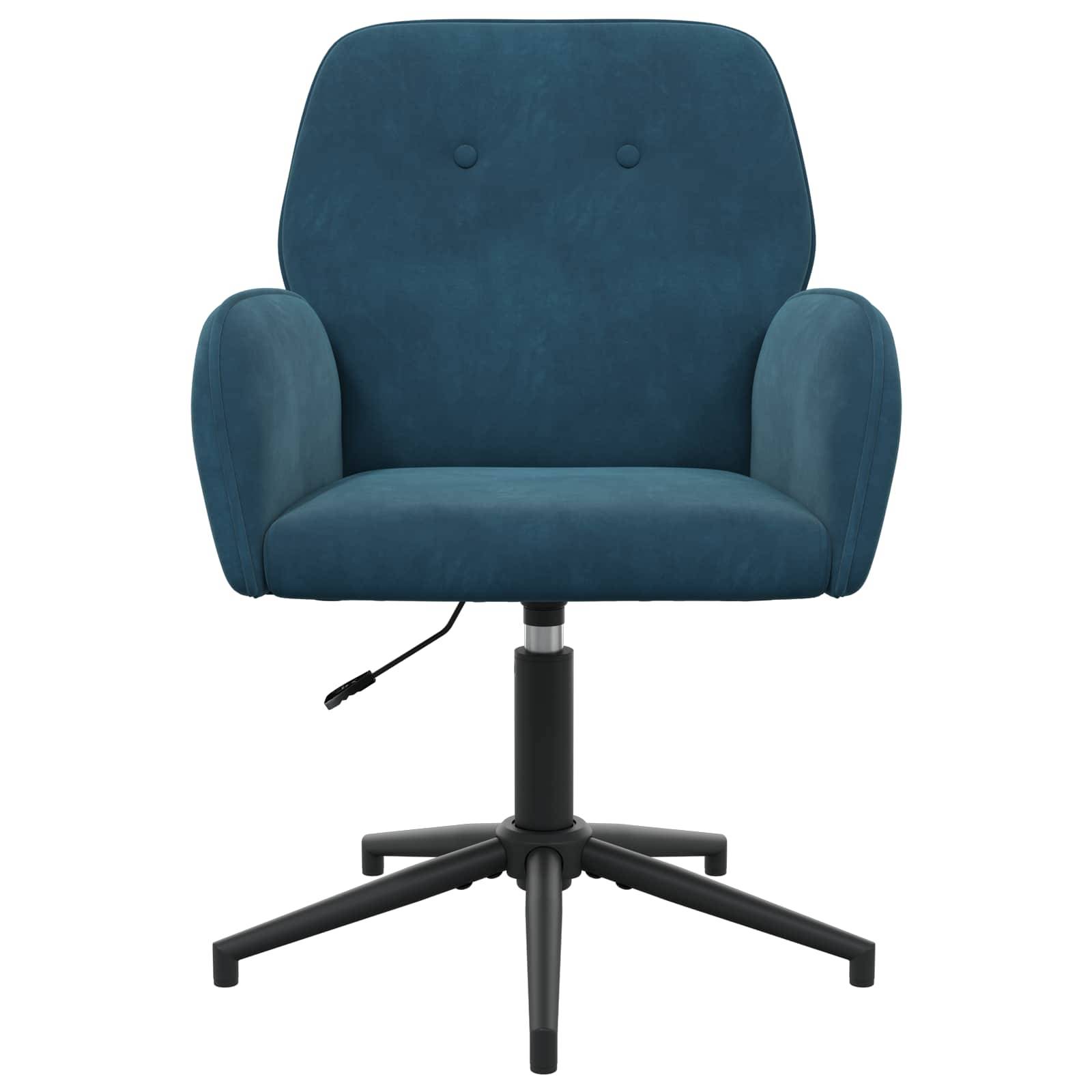 vidaXL Drehstuhl 54 x 55 x 90 cm Blau Samt (V)