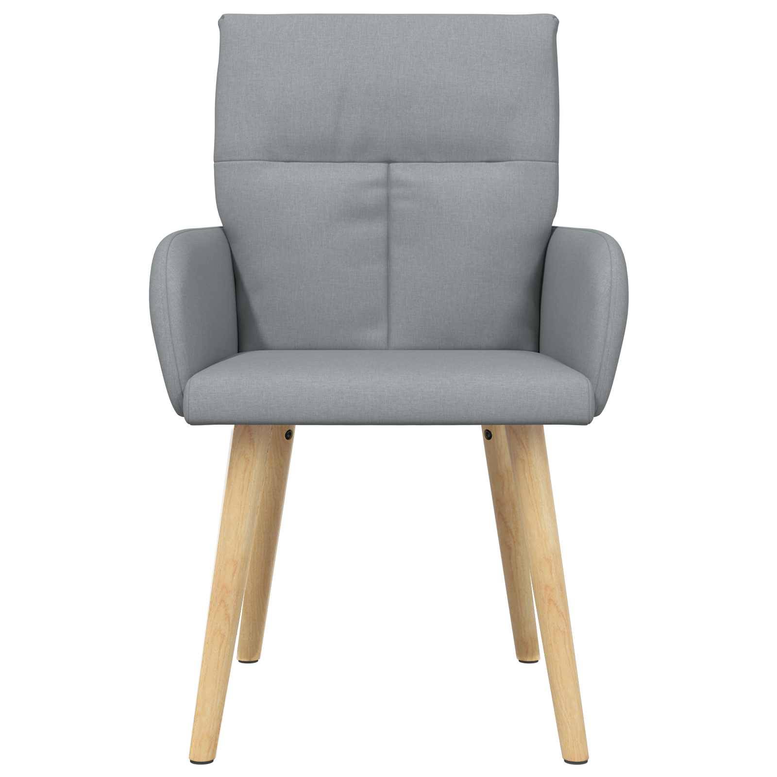 vidaXL Esszimmerstühle 4 pcs Stoff Hellgrau 60 x 56 x 96 cm