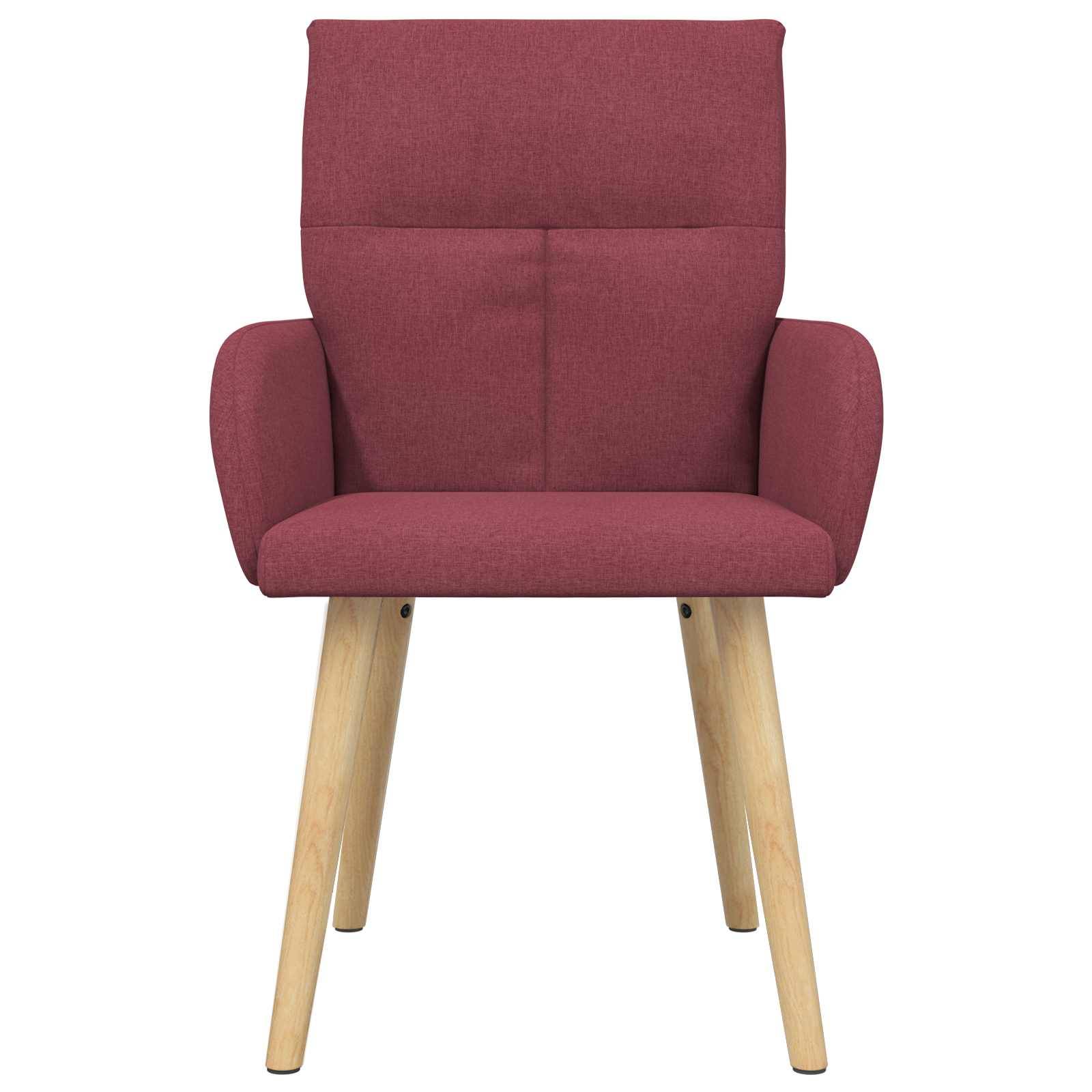vidaXL Esszimmerstühle 2 pcs Stoff Weinrot 60 x 56 x 96 cm
