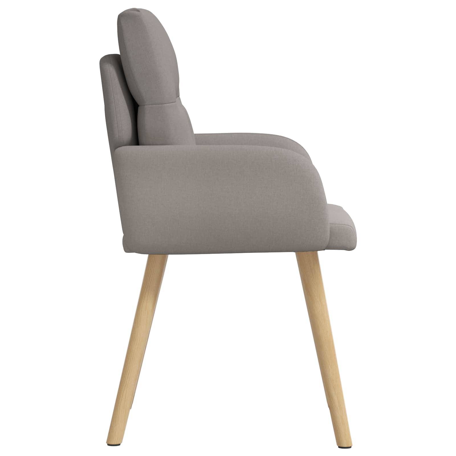 vidaXL Esszimmerstühle 2 pcs Stoff Taupe 60 x 56 x 96 cm
