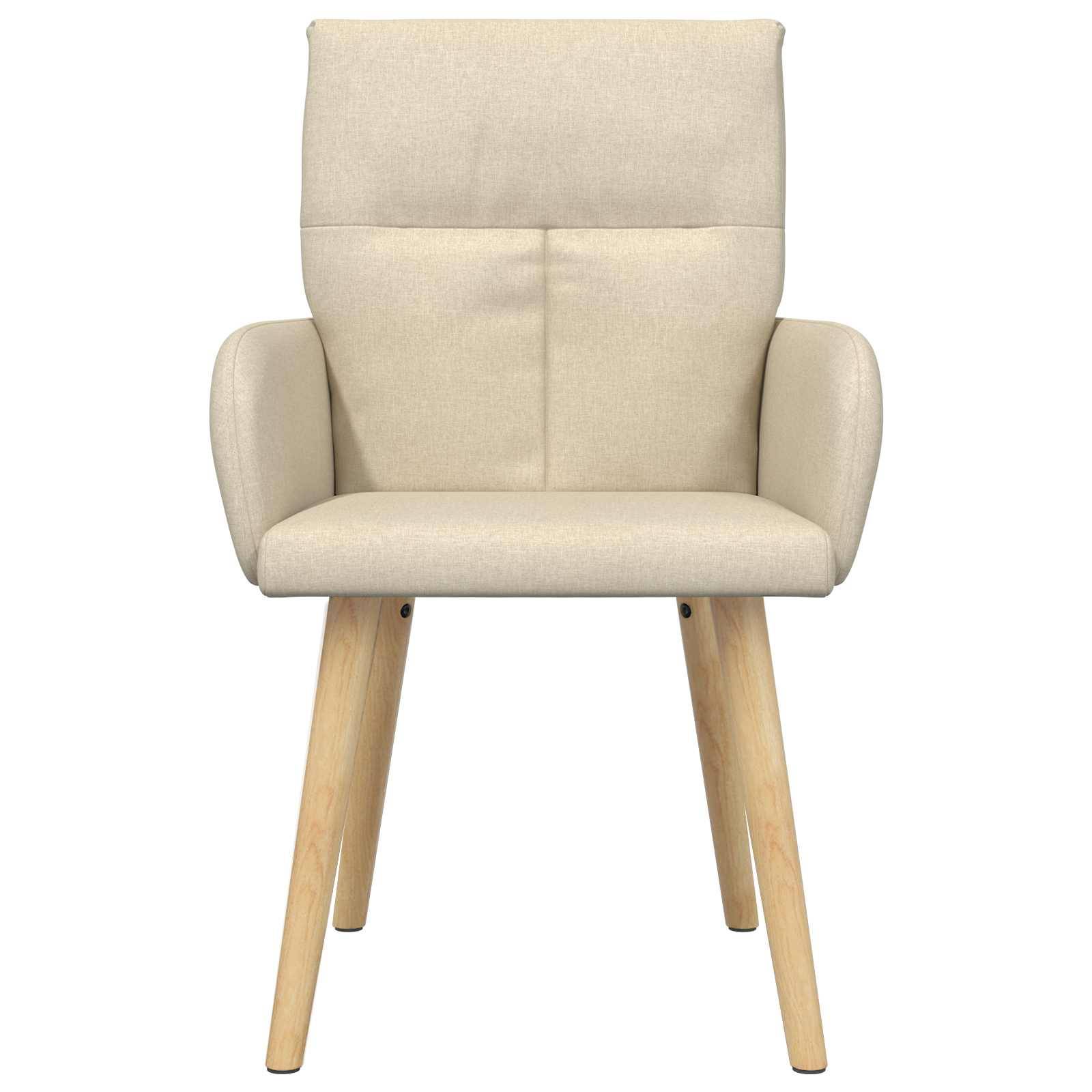 vidaXL Esszimmerstühle 4 pcs Stoff Creme 60 x 56 x 96 cm