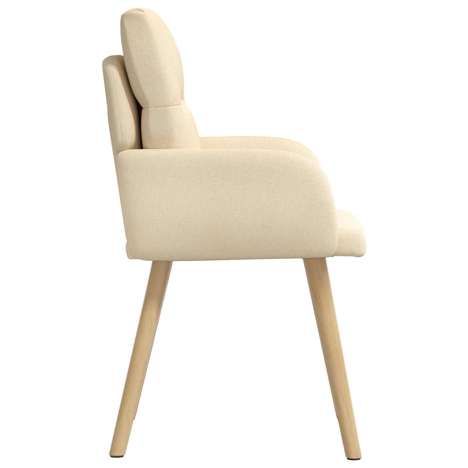 vidaXL Esszimmerstühle 4 pcs Stoff Creme 60 x 56 x 96 cm