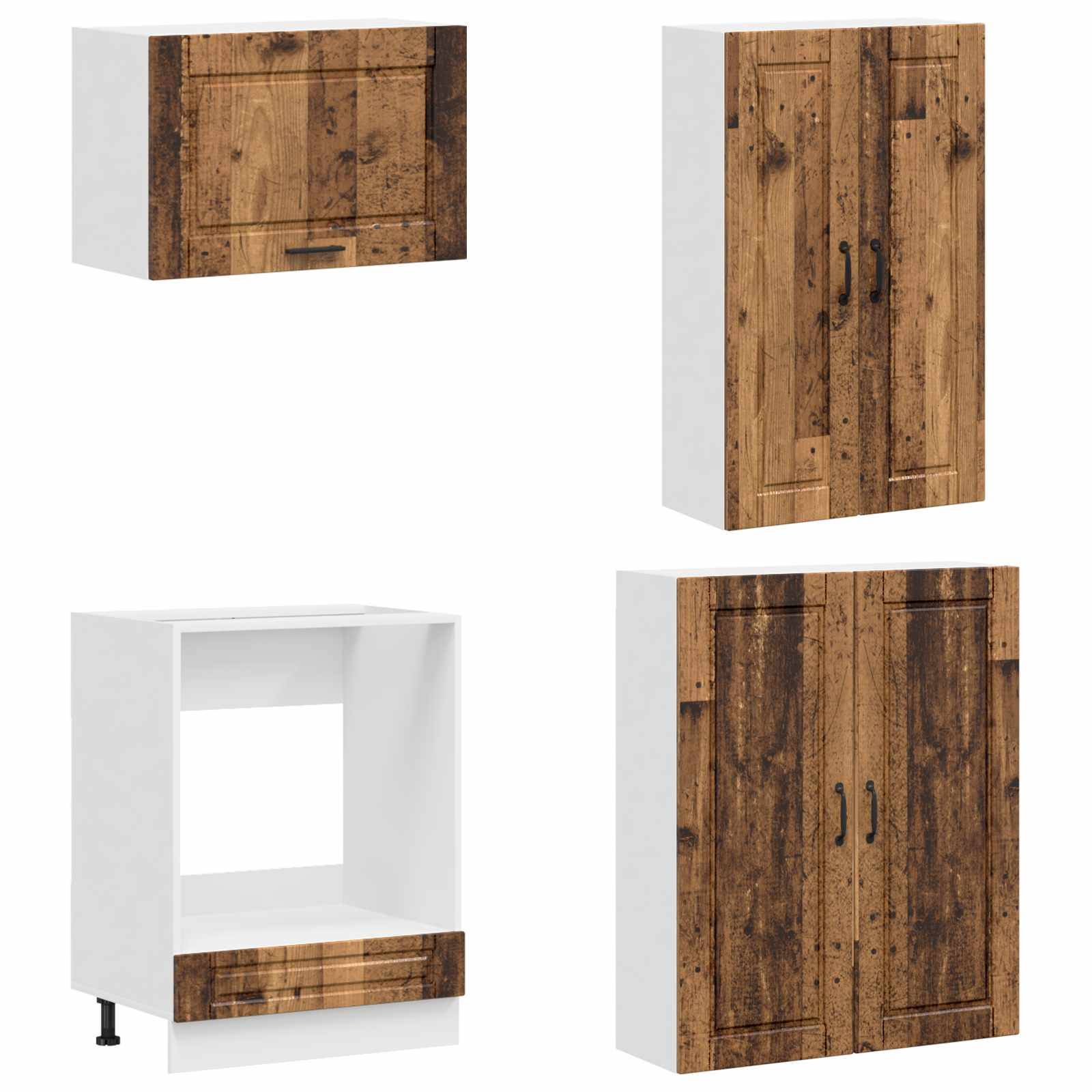 vidaXL Kücheneinheit PORTO 8 pcs Altholz Holzwerkstoff