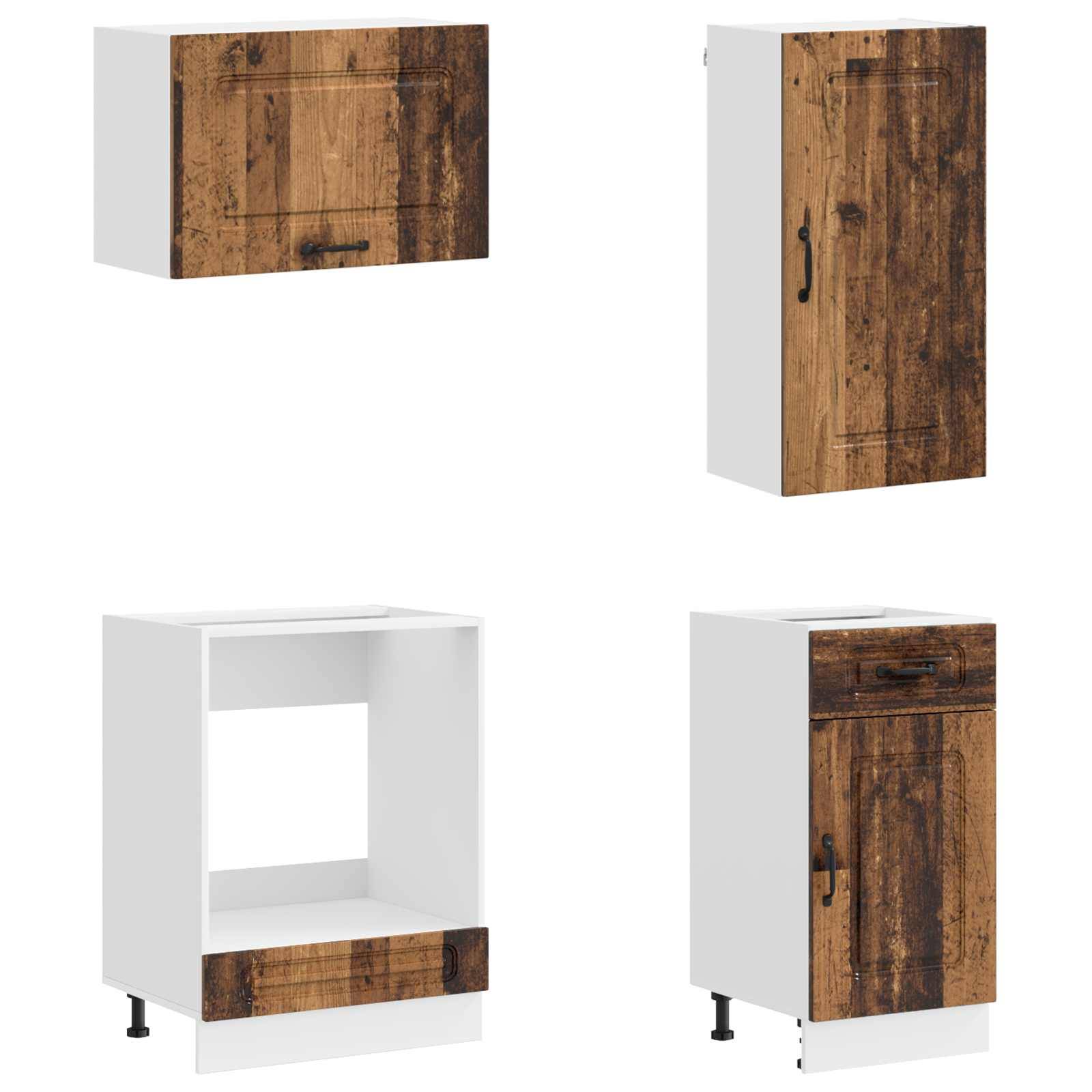 vidaXL Kücheneinheit KALMAR 8 pcs Altholz Holzwerkstoff