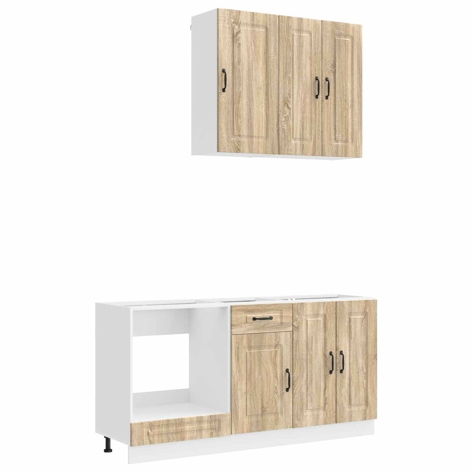 vidaXL Kücheneinheit KALMAR 5 pcs Sonoma-Eiche Holzwerkstoff