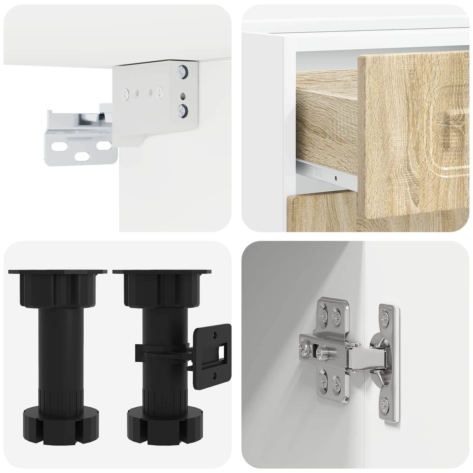 vidaXL Kücheneinheit KALMAR 4 pcs Sonoma-Eiche Holzwerkstoff