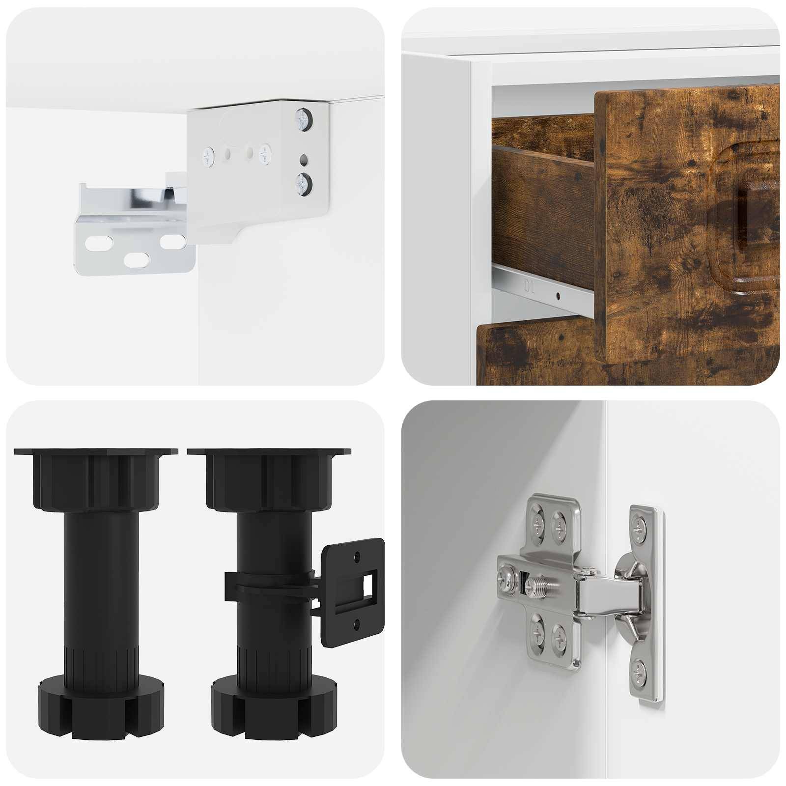 vidaXL Kücheneinheit KALMAR 5 pcs Geräucherte Eiche Holzwerkstoff
