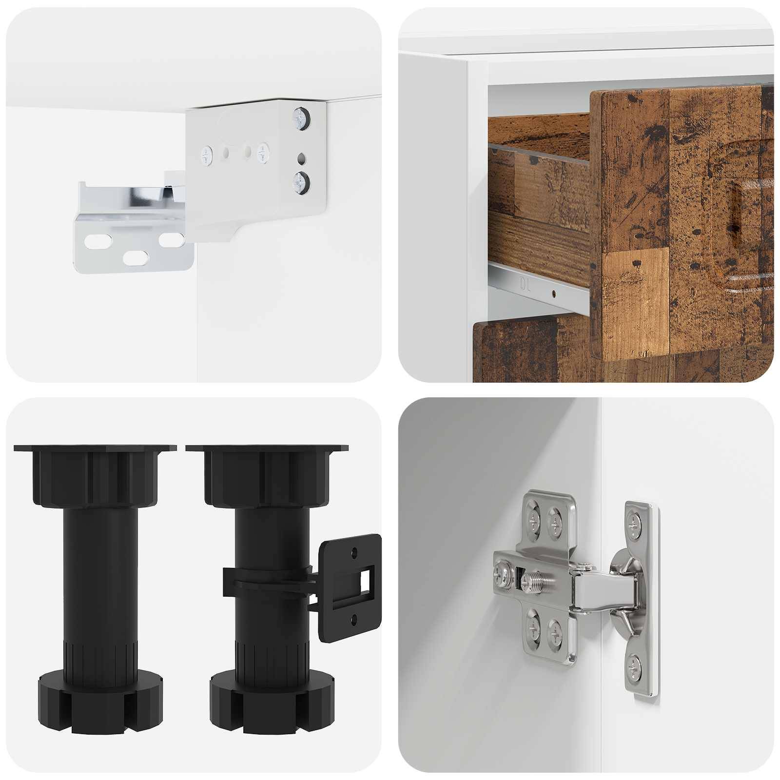 vidaXL Kücheneinheit KALMAR 4 pcs Altholz Holzwerkstoff