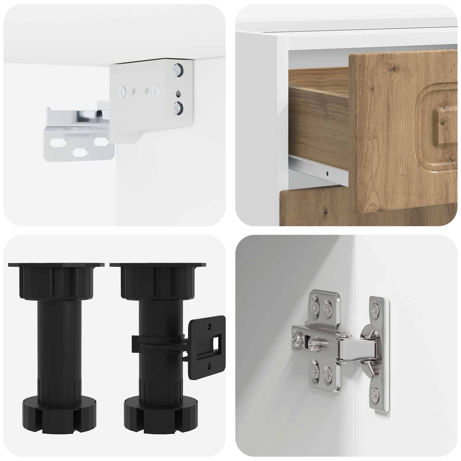 vidaXL Kücheneinheit KALMAR 4 pcs Artisan-Eiche Holzwerkstoff