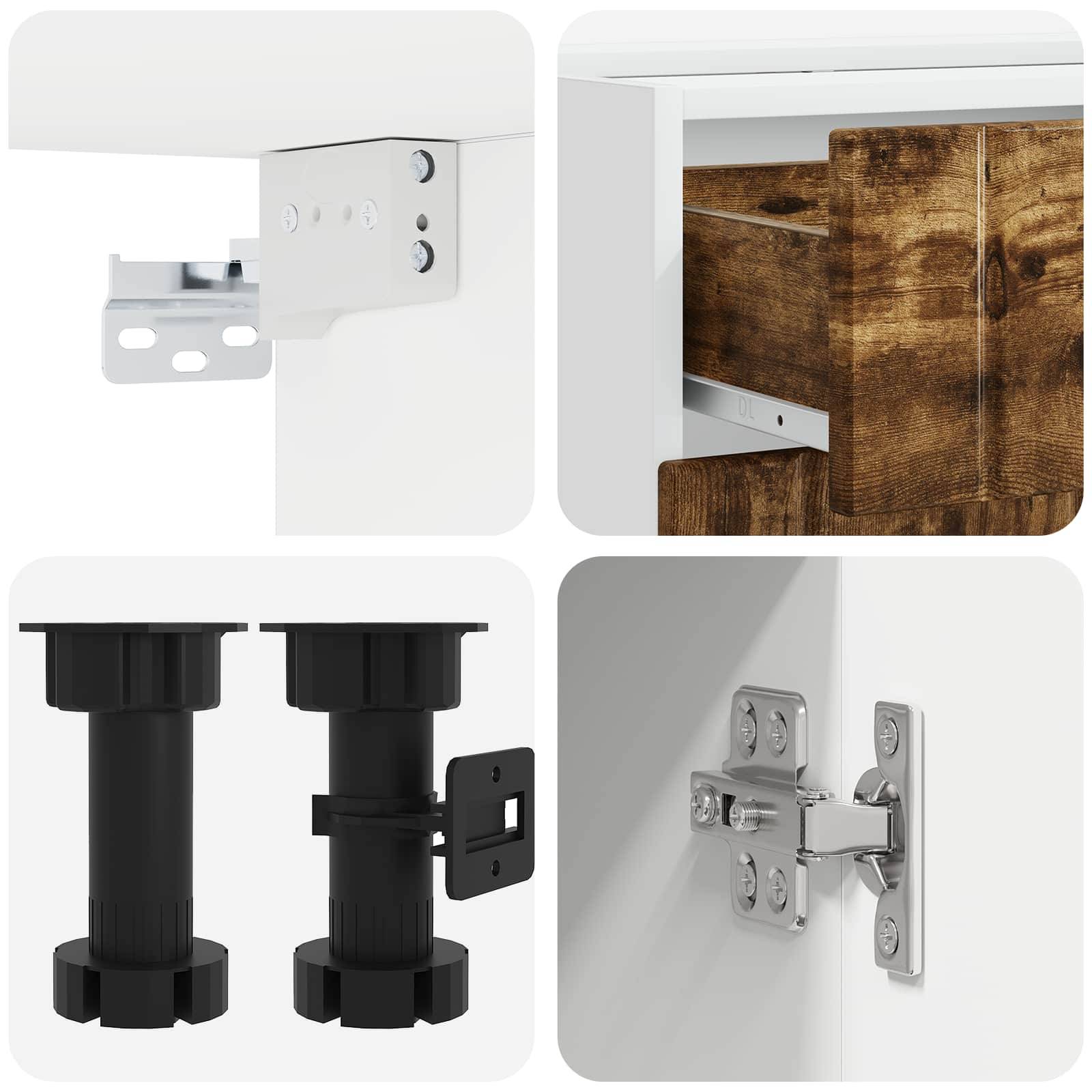 vidaXL Kücheneinheit LUCCA 5 pcs Geräucherte Eiche Holzwerkstoff