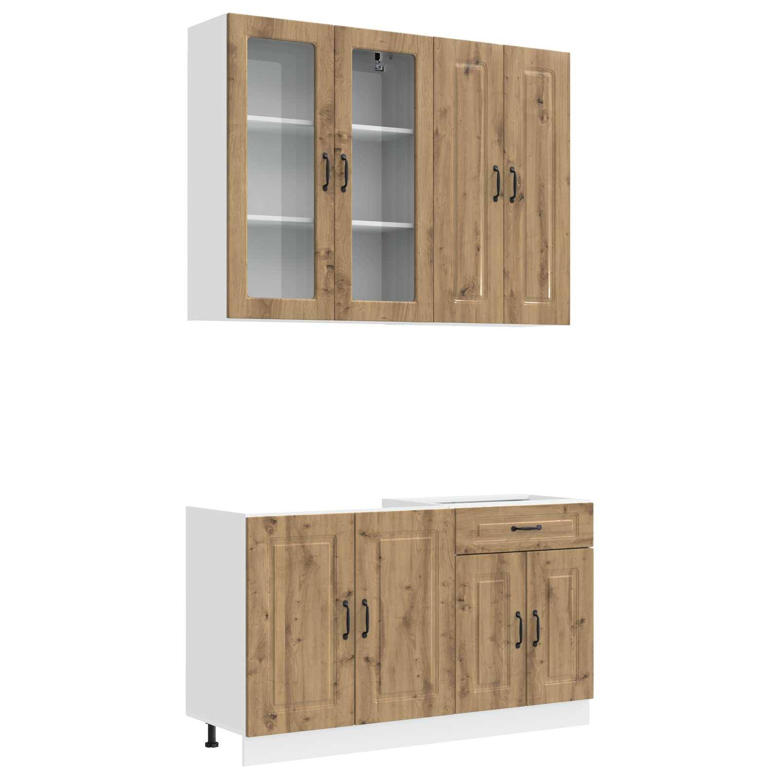 vidaXL Kücheneinheit KALMAR 4 pcs Artisan-Eiche Holzwerkstoff