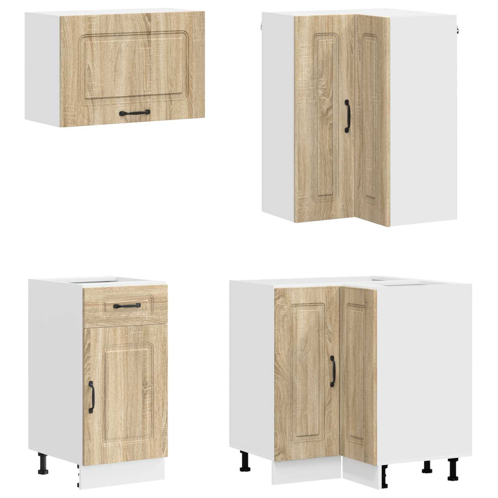vidaXL Kücheneinheit KALMAR 8 pcs Sonoma-Eiche Holzwerkstoff