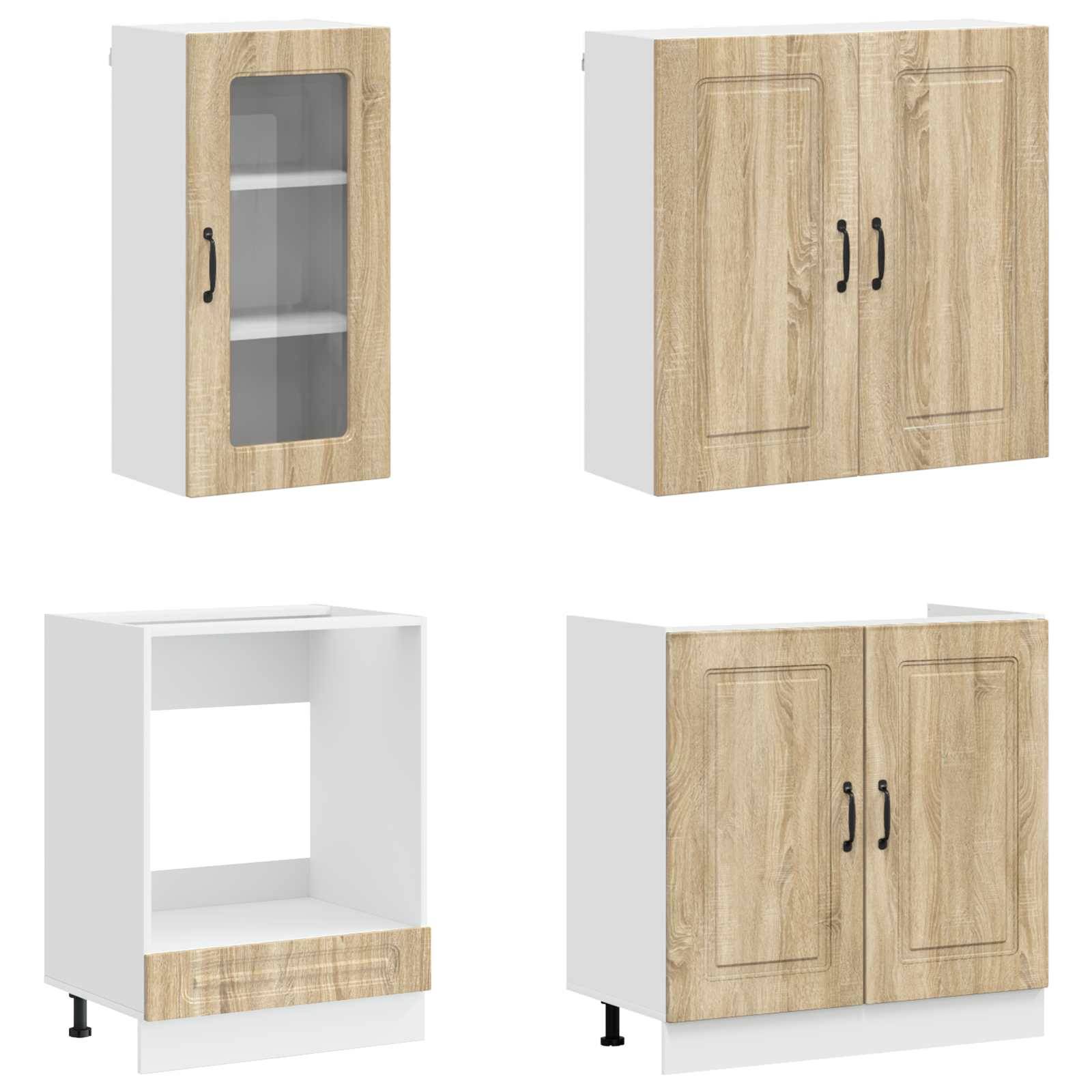 vidaXL Kücheneinheit KALMAR 8 pcs Sonoma-Eiche Holzwerkstoff