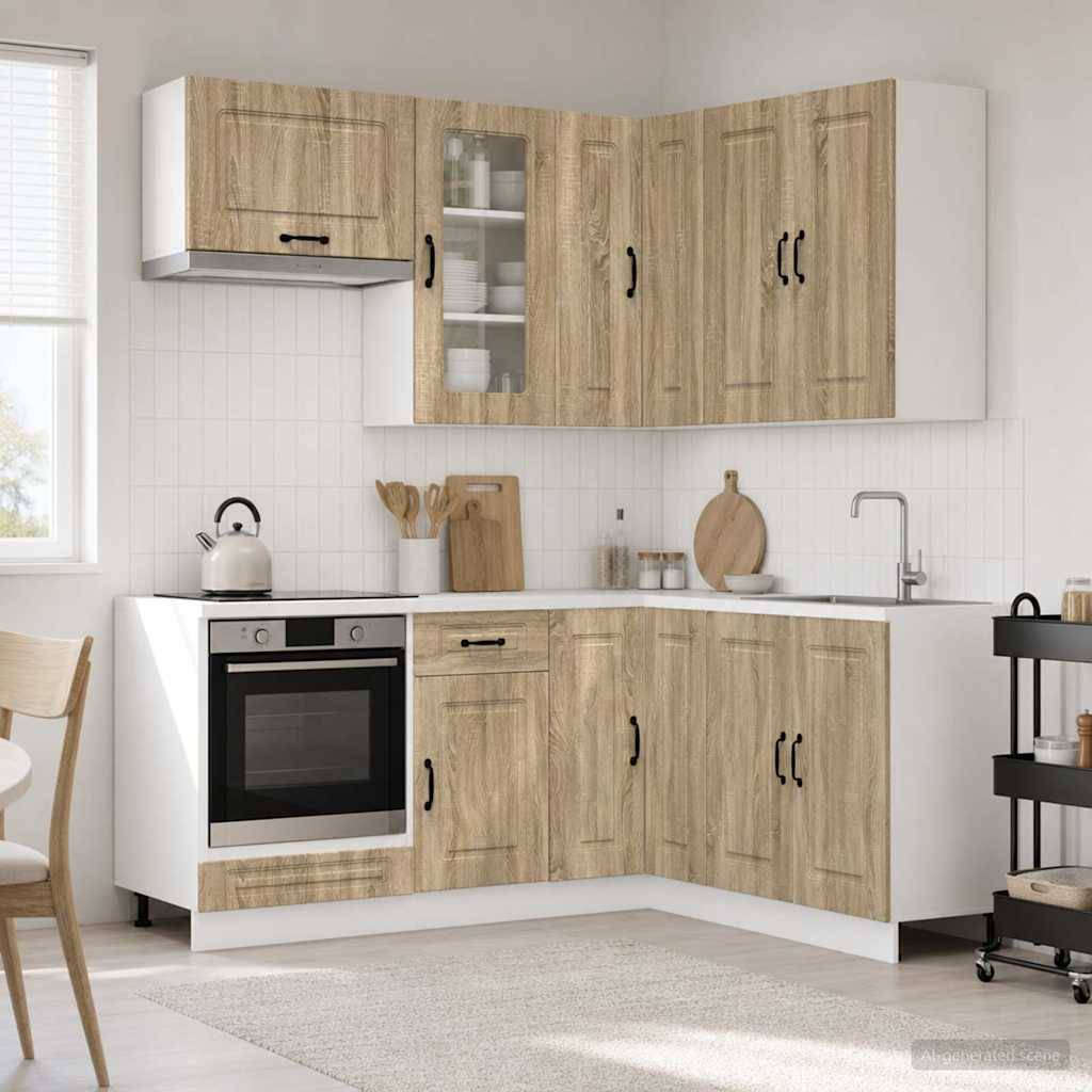 vidaXL Kücheneinheit KALMAR 8 pcs Sonoma-Eiche Holzwerkstoff