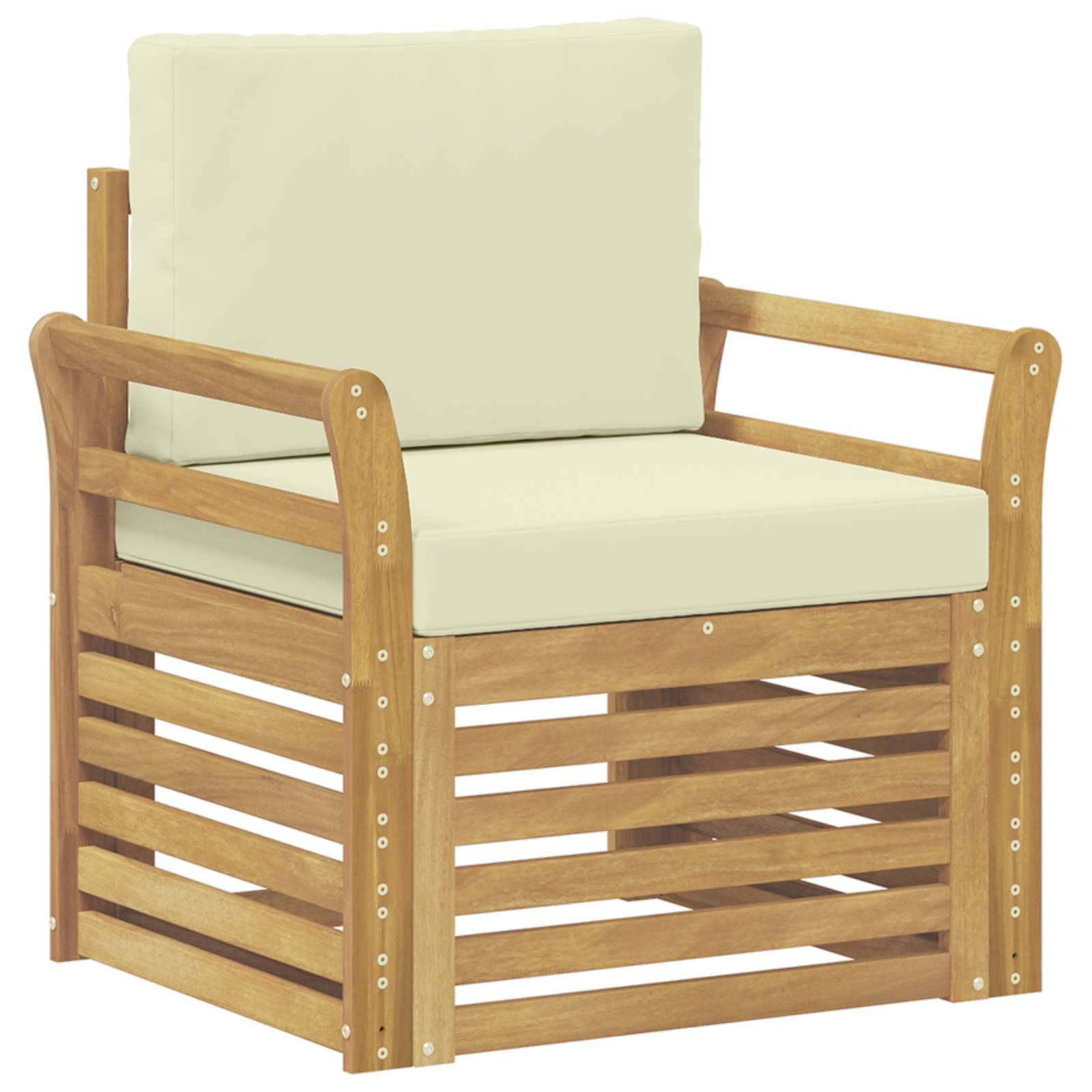 vidaXL Outdoor-Sofagarnitur Polyester Weiß