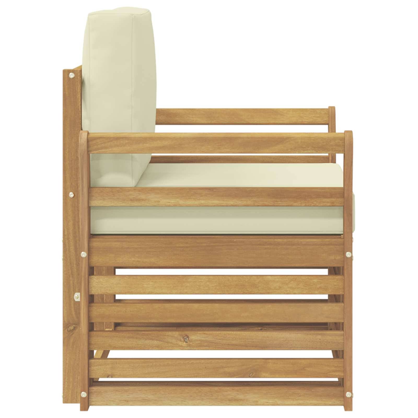 vidaXL Outdoor-Sofagarnitur Polyester Weiß