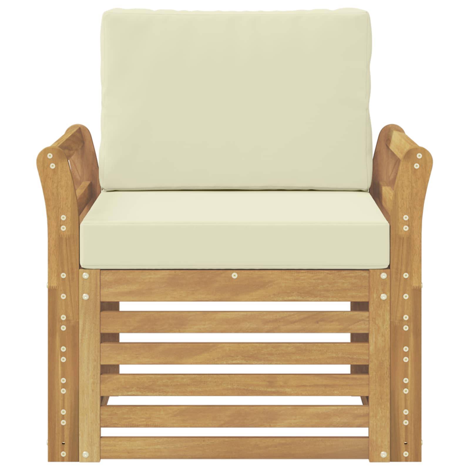 vidaXL Outdoor-Sofagarnitur Polyester Weiß