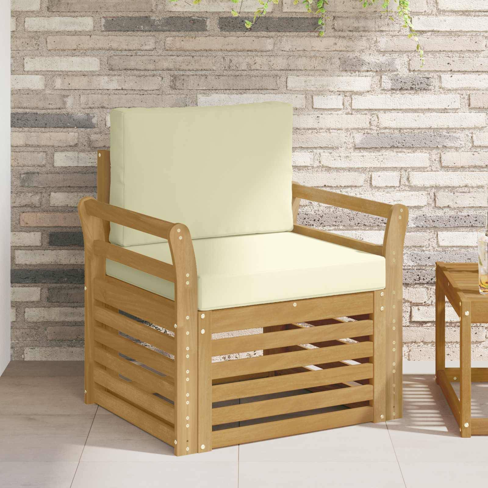 vidaXL Outdoor-Sofagarnitur Polyester Weiß