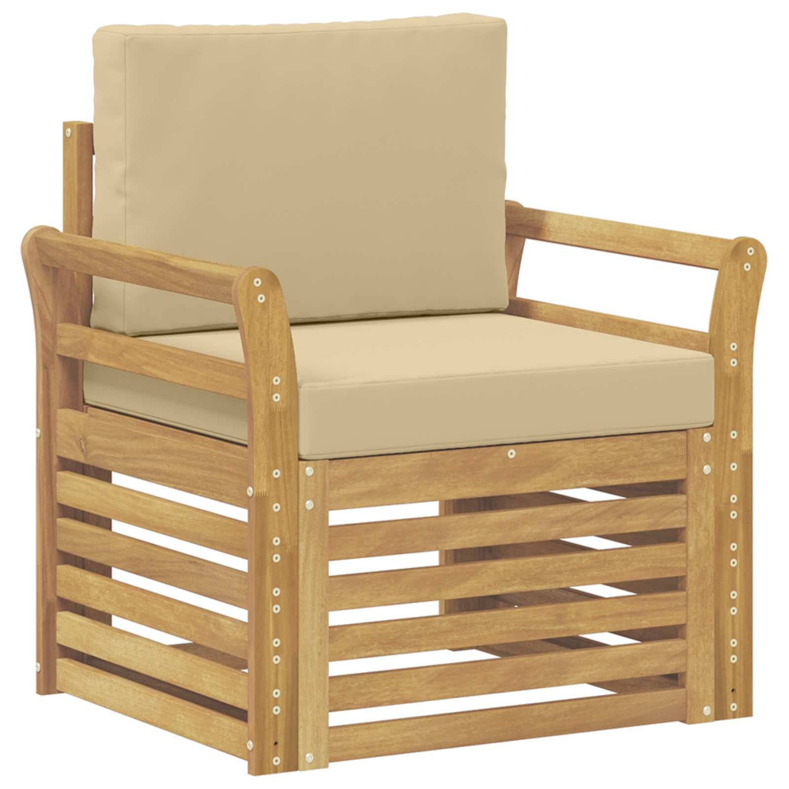 vidaXL Outdoor-Sofagarnitur Polyester Weiß