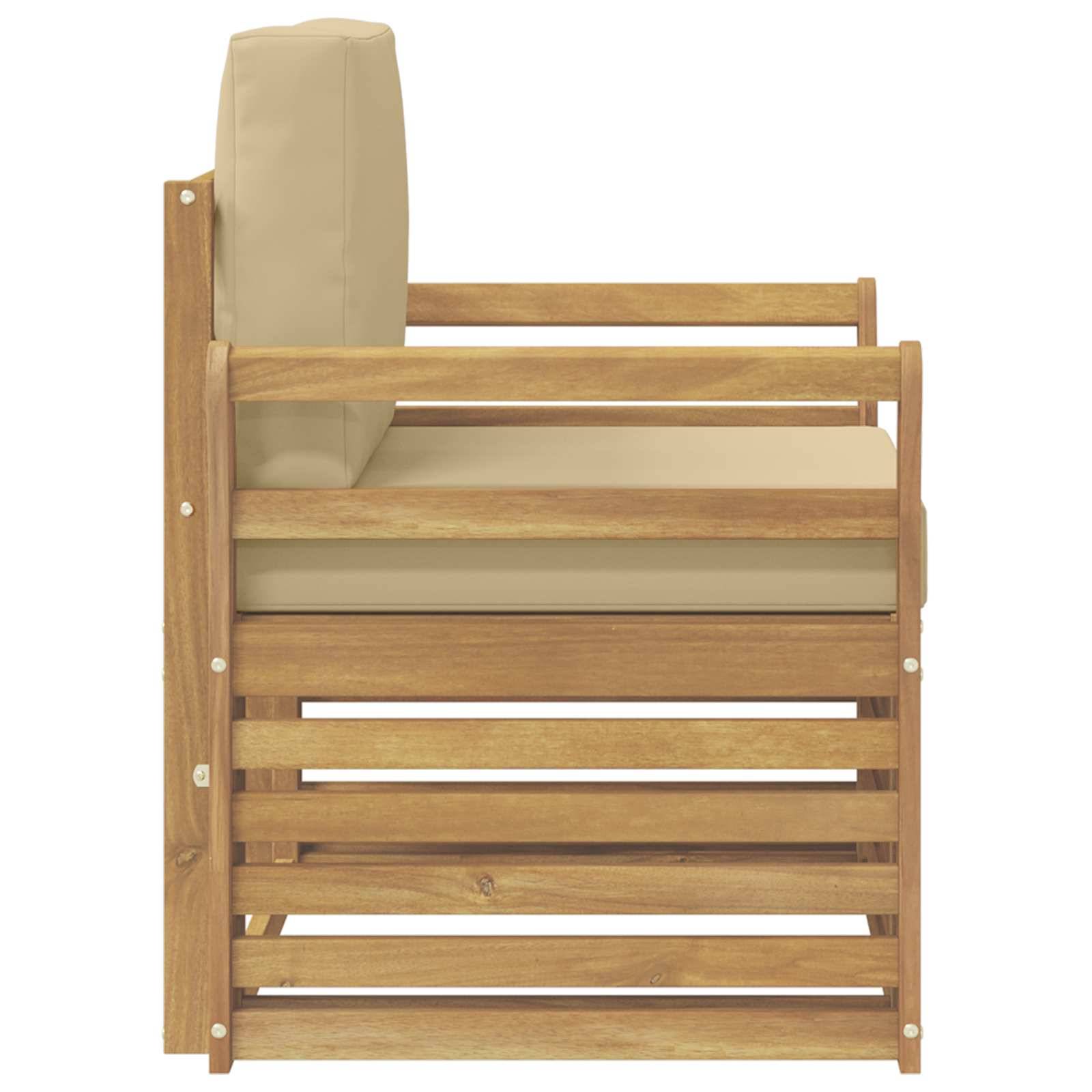 vidaXL Outdoor-Sofagarnitur Polyester Weiß
