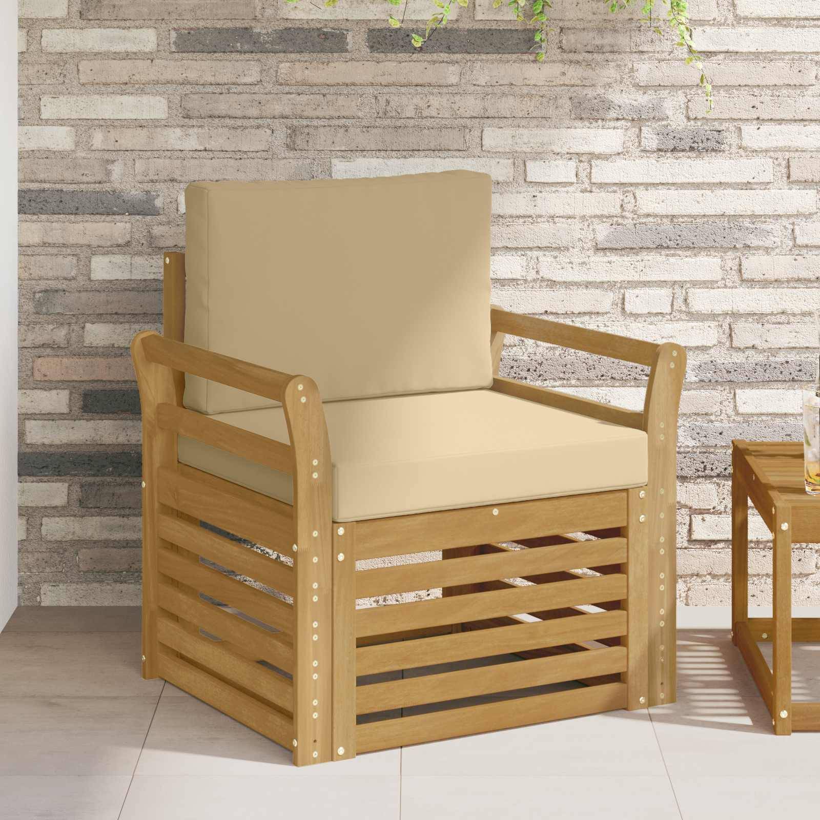 vidaXL Outdoor-Sofagarnitur Polyester Weiß